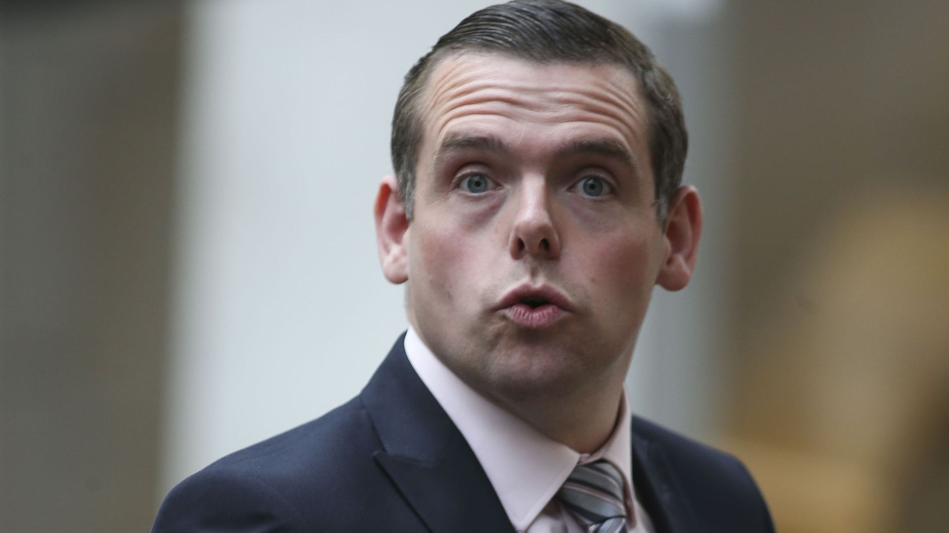 Scottish Conservative Leader Douglas Ross in the Scottish parliament, Edinburgh. - Credit: PA