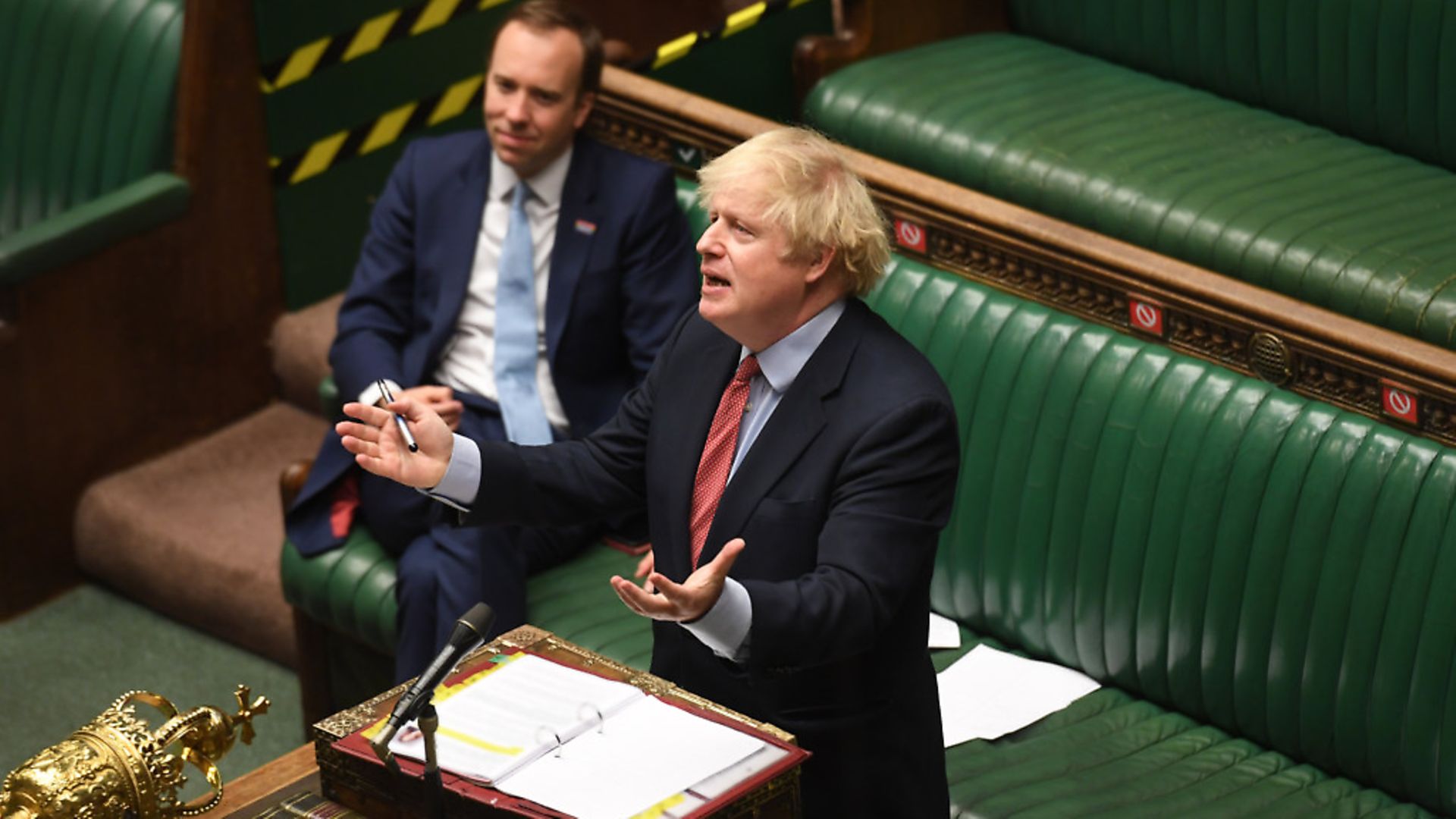 Boris Johnson and Matt Hancock in the House of Commons. Photograph: Jessica Taylor/House of Commons. - Credit: Archant