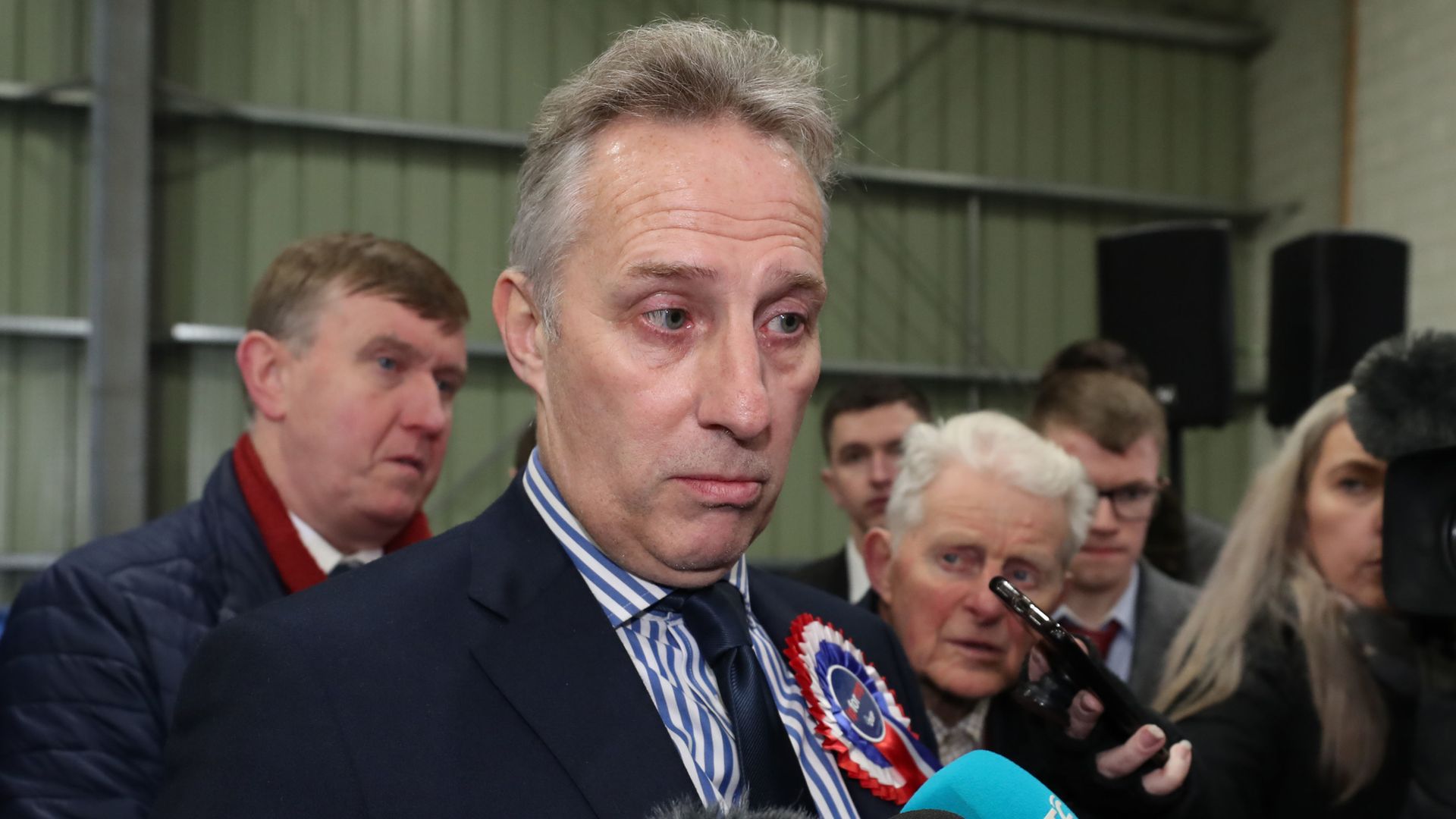 Ian Paisley Jnr speaking to the media - Credit: PA