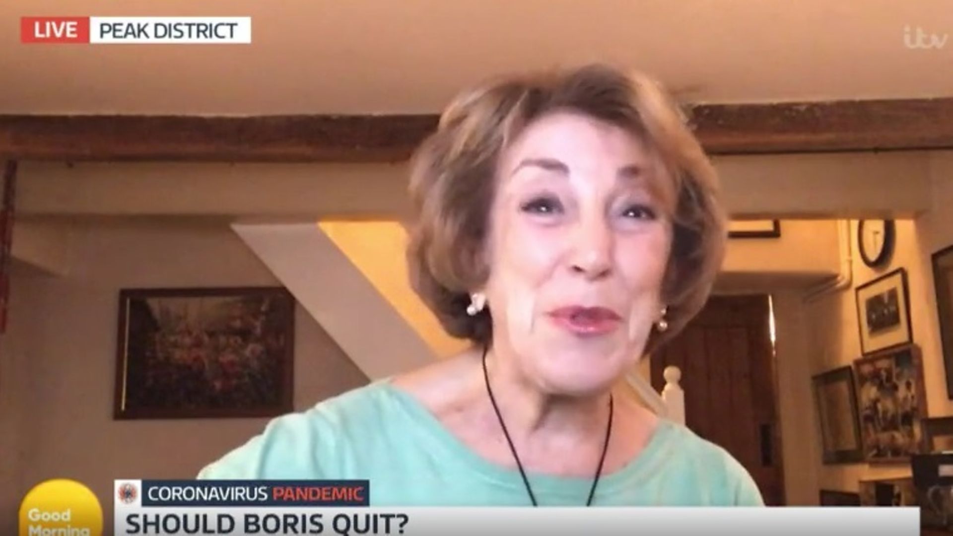 Edwina Currie tried to goad Piers Morgan on Good Morning Britain - Credit: ITV