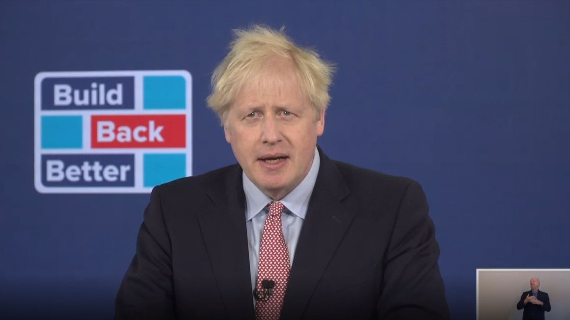Prime Minister Boris Johnson delivers his address to the virtual Conservative Party Conference - Credit: PA