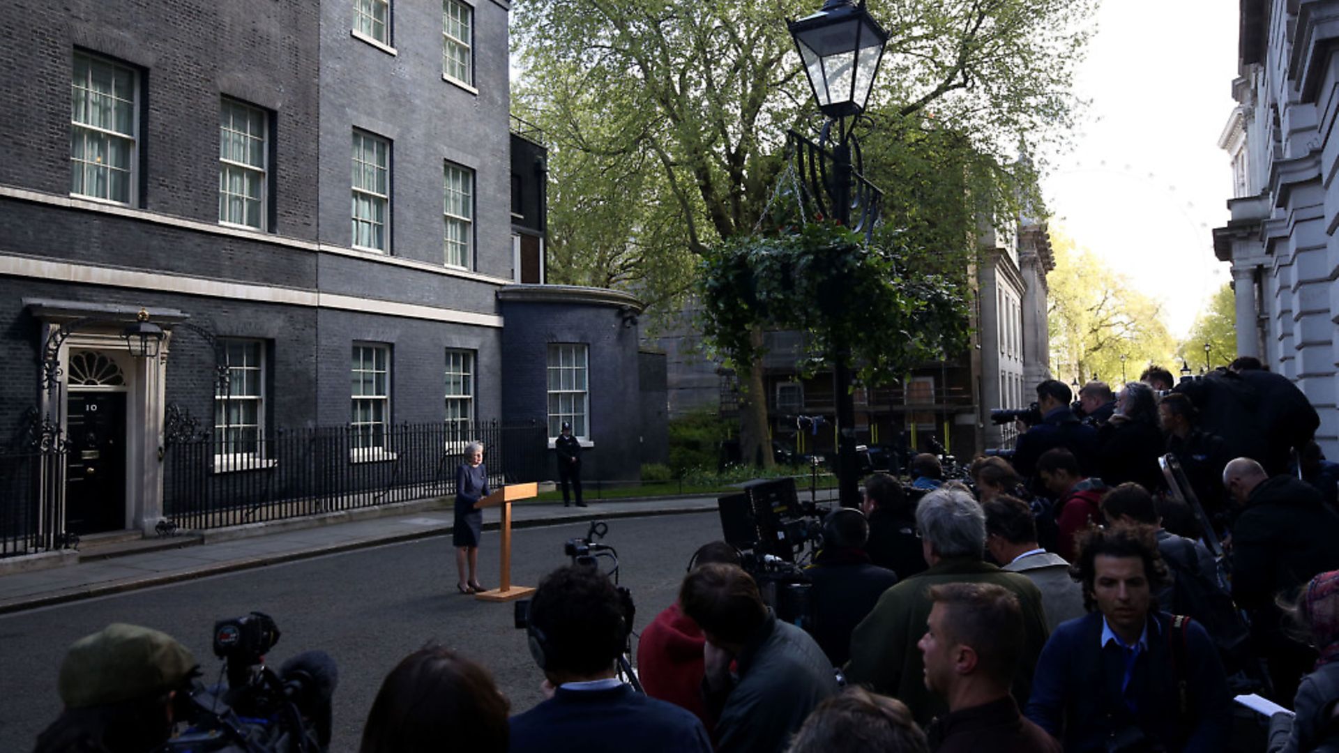 Prime Minister Theresa May announcing a snap general election on June 8. PICTURE: Philip Toscano/PA Wire - Credit: PA