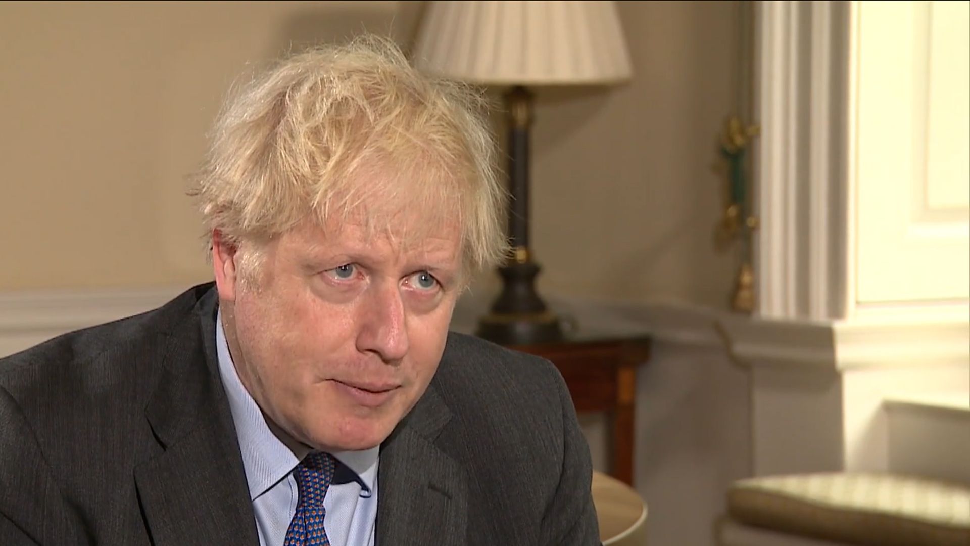 Boris Johnson speaks to regional reporters - Credit: ITV News