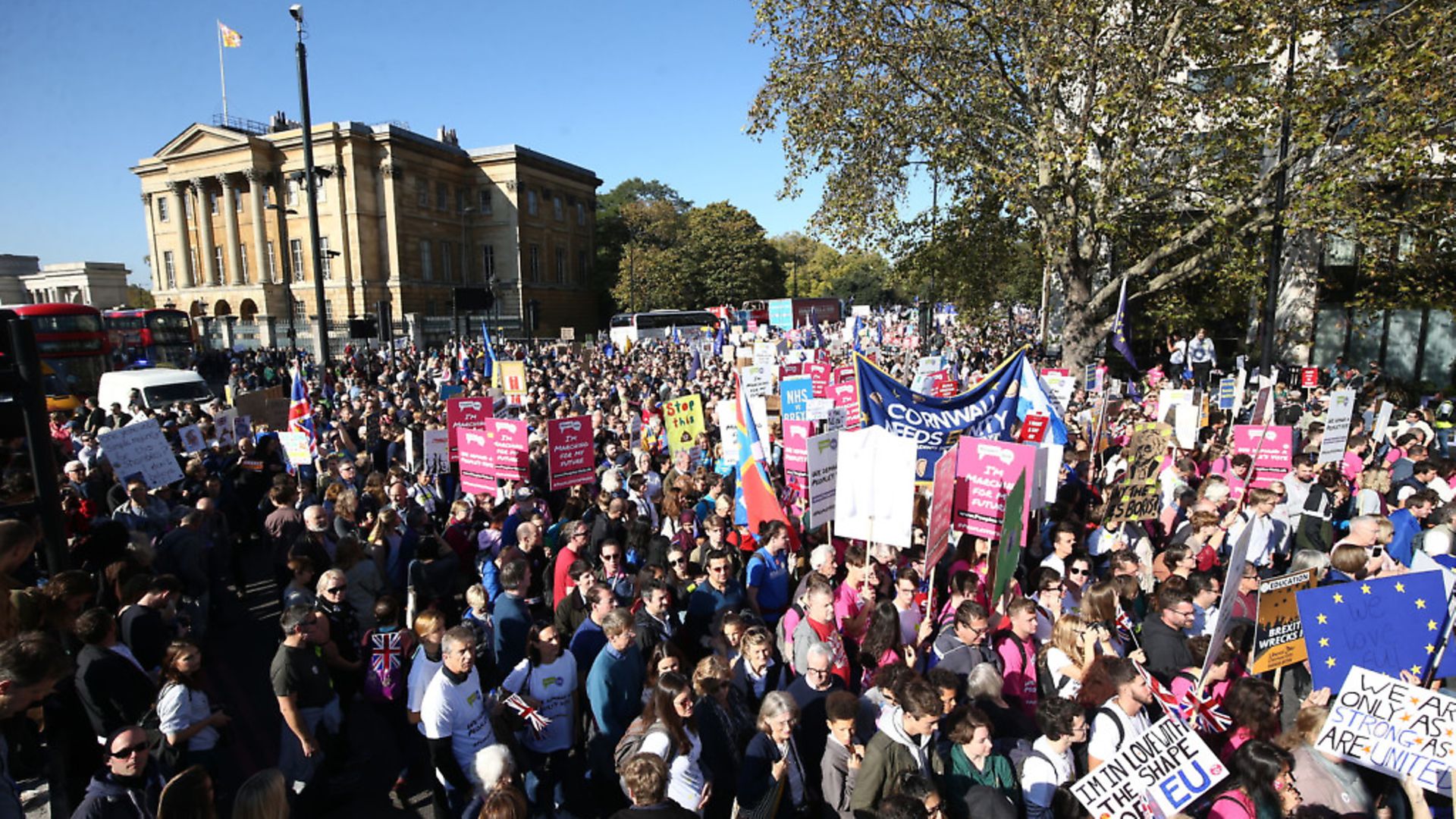 Anti-Brexit campaigners take part in the People's Vote march. Photo: Yui Mok/PA Wire - Credit: PA