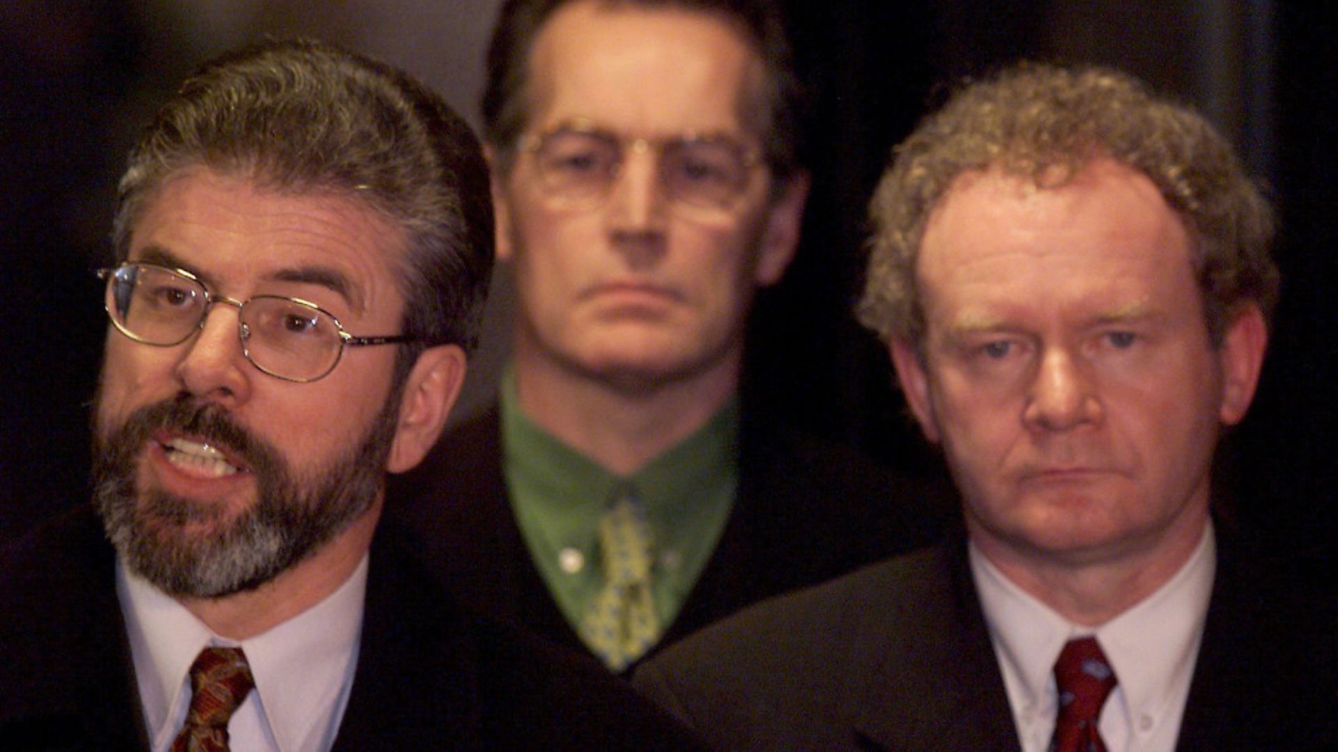 Sinn Fein President Gerry Adams with Gerry Kelly and Martin McGuinness - Credit: PA Archive/PA Images