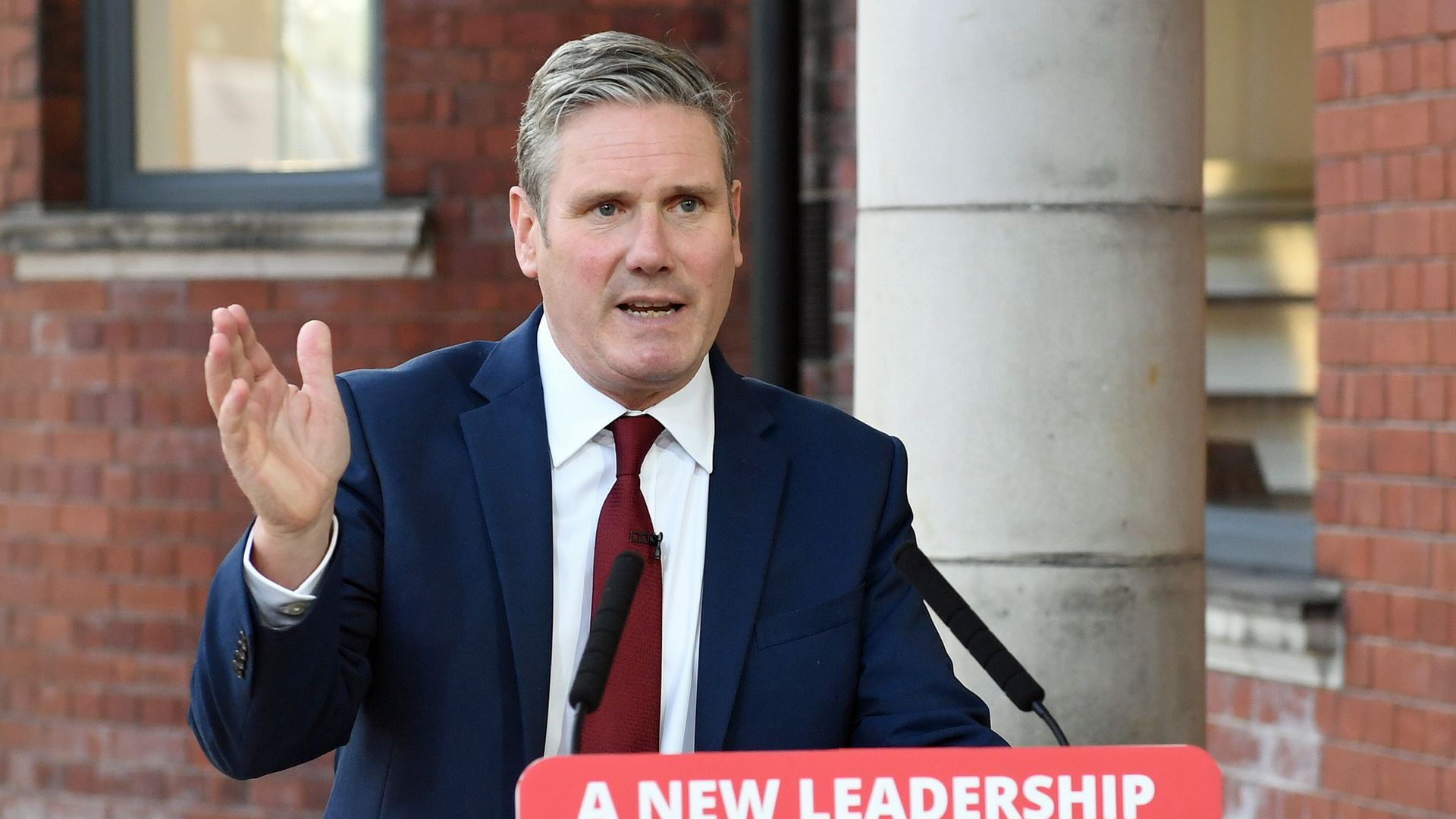 Labour leader Sir Keir Starmer delivers his keynote speech during the party's online conference - Credit: PA