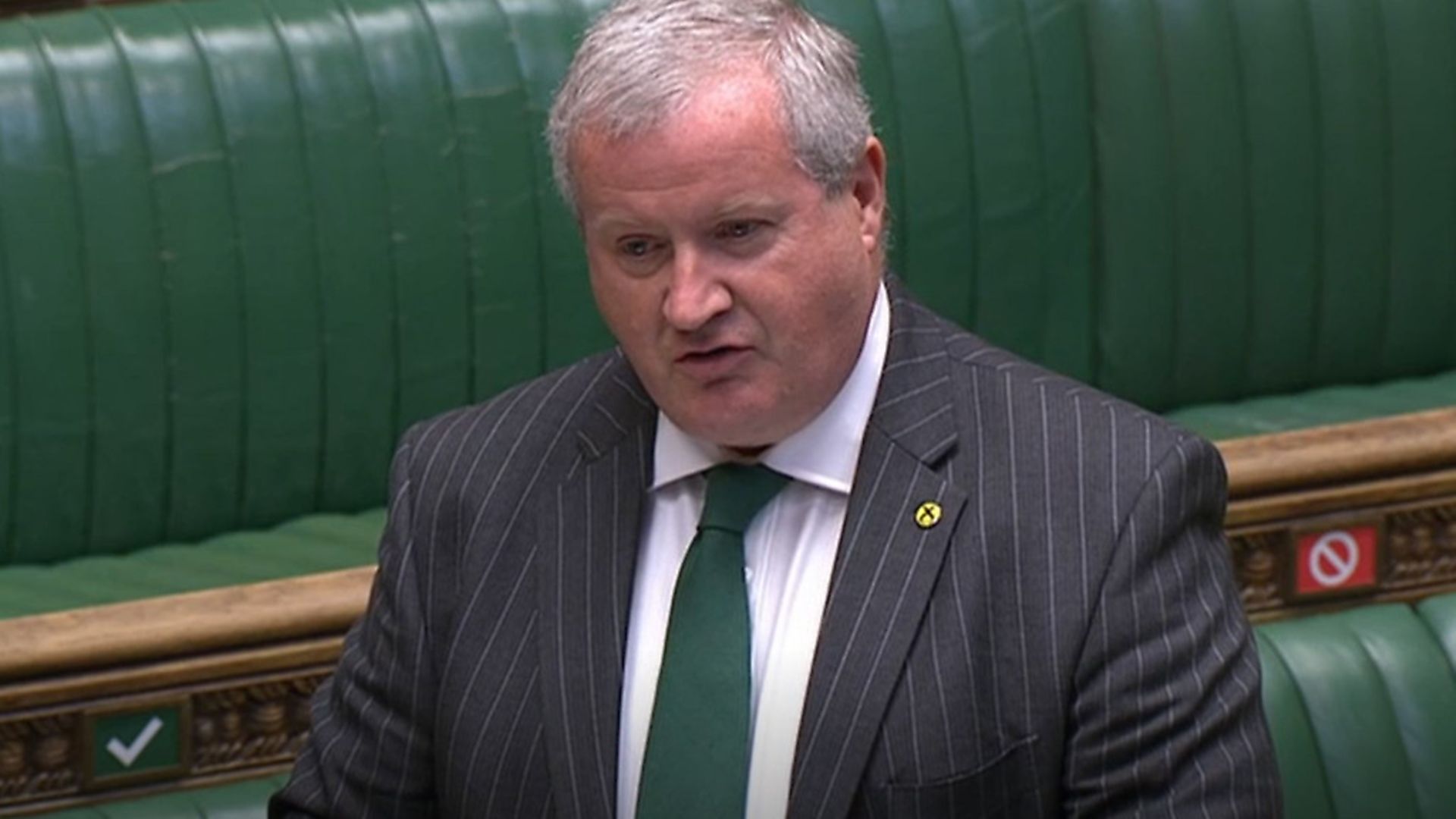 SNP Westminster leader Ian Blackford speaks during Prime Minister's Questions in the House of Commons. Photograph: House of Commons. - Credit: PA