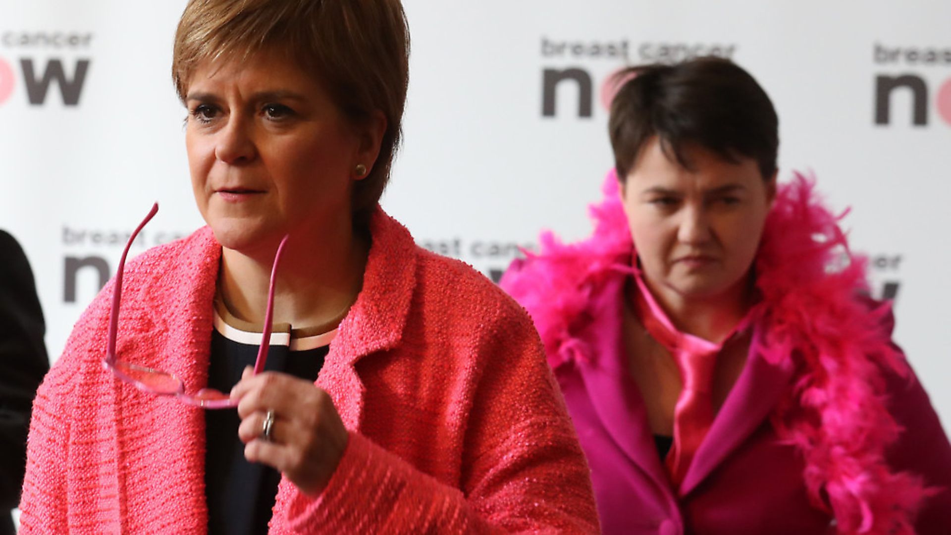 First Minister Nicola Sturgeon and Scottish Conservative leader Ruth Davidson (here taking part in a breast cancer awareness event) both have their own difficulties regarding the impact Brexit will have on Scotland and the views of their supporters. - Credit: PA Wire/PA Images