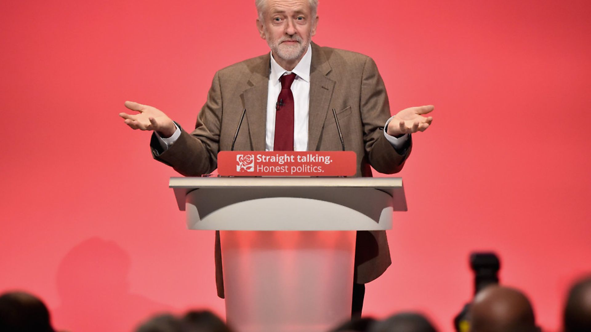 BRIGHTON, ENGLAND - SEPTEMBER 29:  Labour leader Jeremy Corbyn delivers his first speech as leader of the party on September 29, 2015 in Brighton, England. The four day annual Labour Party Conference takes place in Brighton and is expected to attract thousands of delegates with keynote speeches from influential politicians and over 500 fringe events. (Photo by Jeff J Mitchell/Getty Images) - Credit: Getty Images