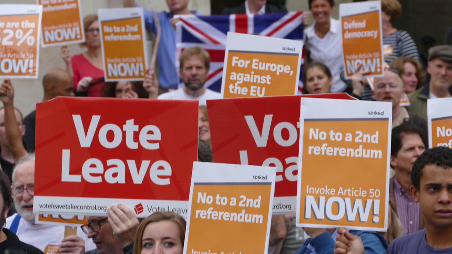 Pro-Brexit demonstration in London. Photograph: NurPhoto. - Credit: SIPA USA/PA Images