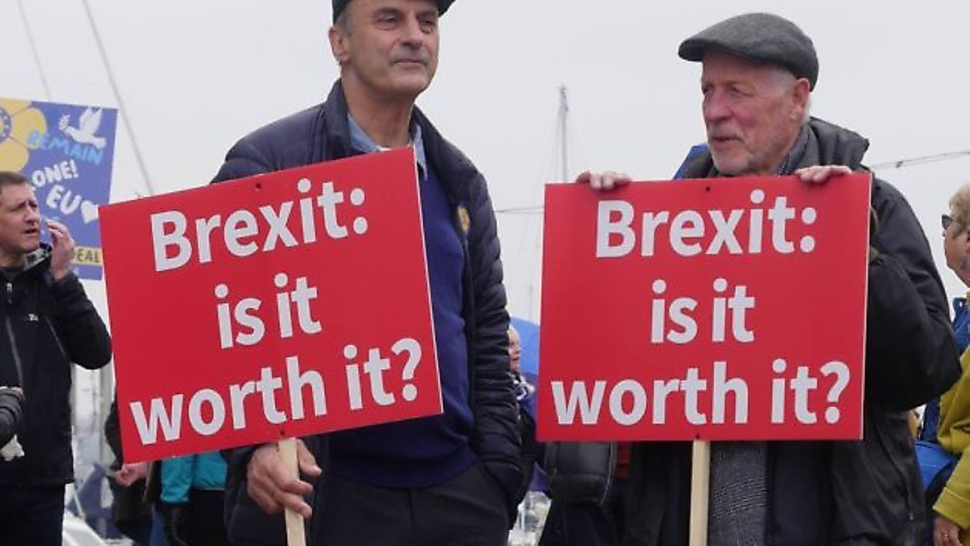 Campaigners against the EU in Ipswich. Photograph: Vivien Collins - Credit: Archant