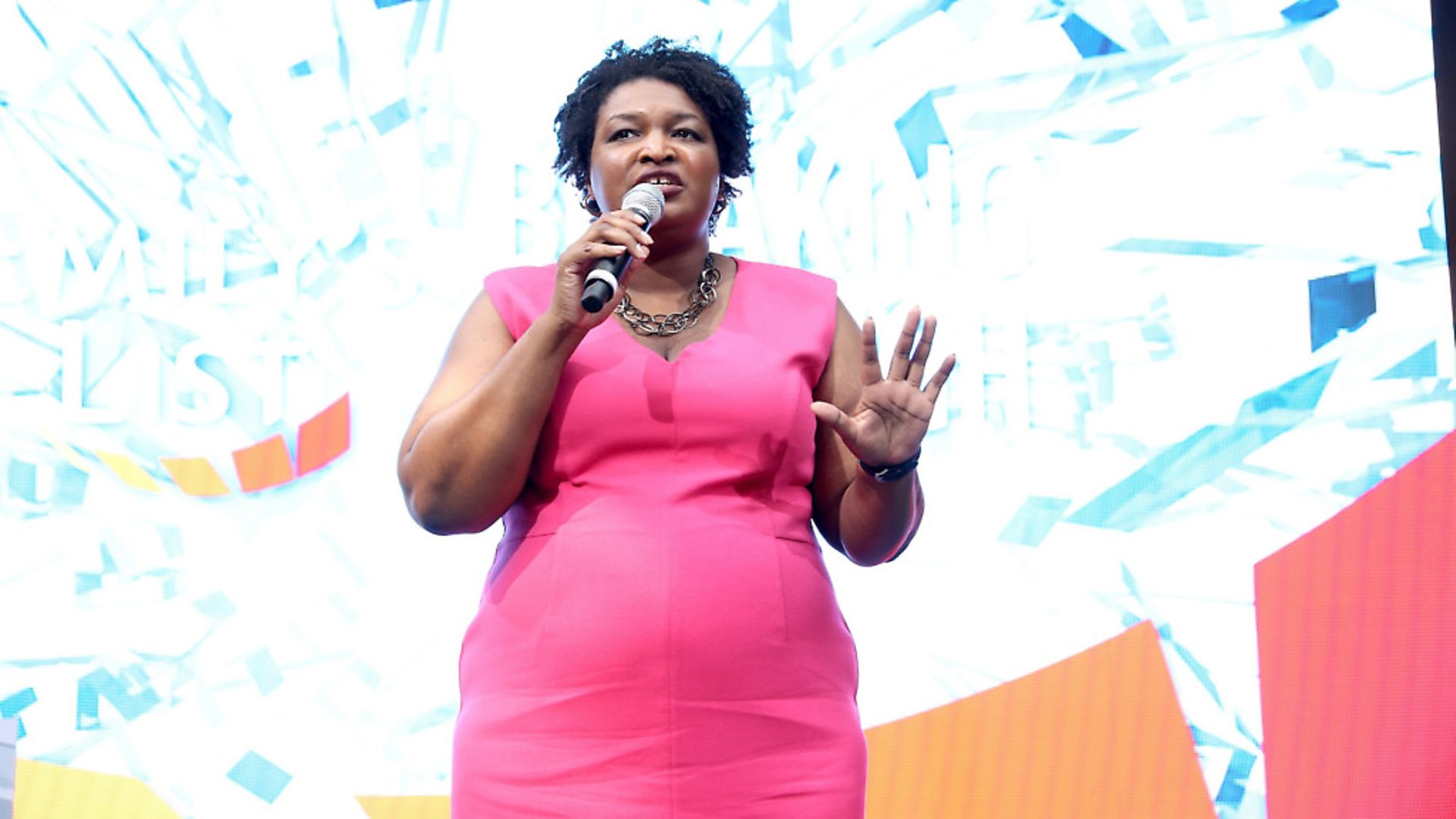 PHILADELPHIA, PA - JULY 27:  House Minority Leader for the Georgia General Assembly, Stacey Abrams speaks onstage at EMILY's List Breaking Through 2016 at the Democratic National Convention at Kimmel Center for the Performing Arts on July 27, 2016 in Philadelphia, Pennsylvania.  (Photo by Paul Zimmerman/Getty Images For EMILY's List) - Credit: Getty Images For EMILY's List