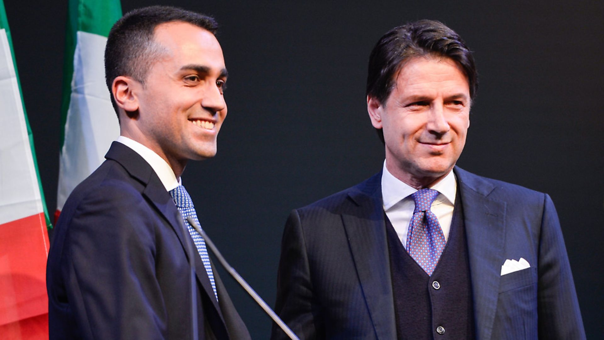 Italian Premier Giuseppe Conte and Labour Minister Luigi Di Maio in Rome, Italy. (Photo by Silvia Lore/NurPhoto/Sipa USA) - Credit: SIPA USA/PA Images