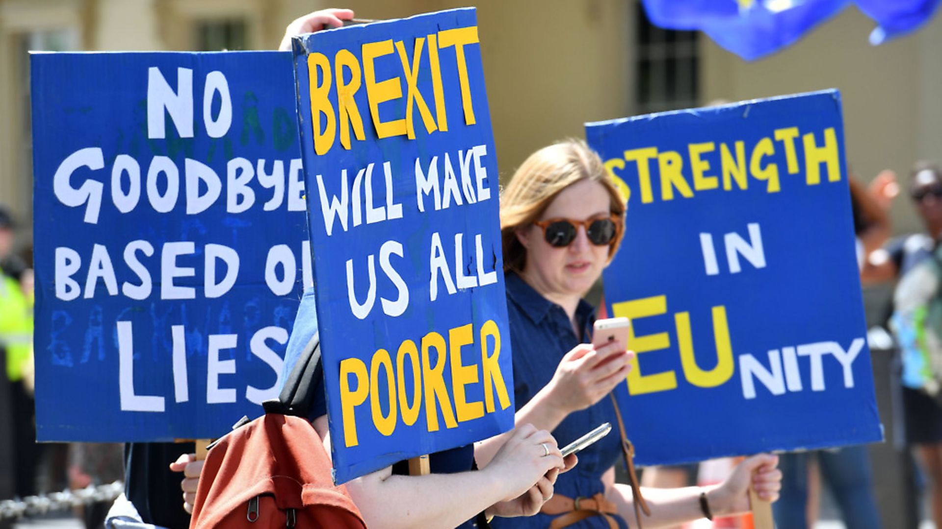 Crowds gather on Pall Mall in central London, during the People's Vote march for a second EU referendum. 
Photo: PA. - Credit: PA Wire/PA Images