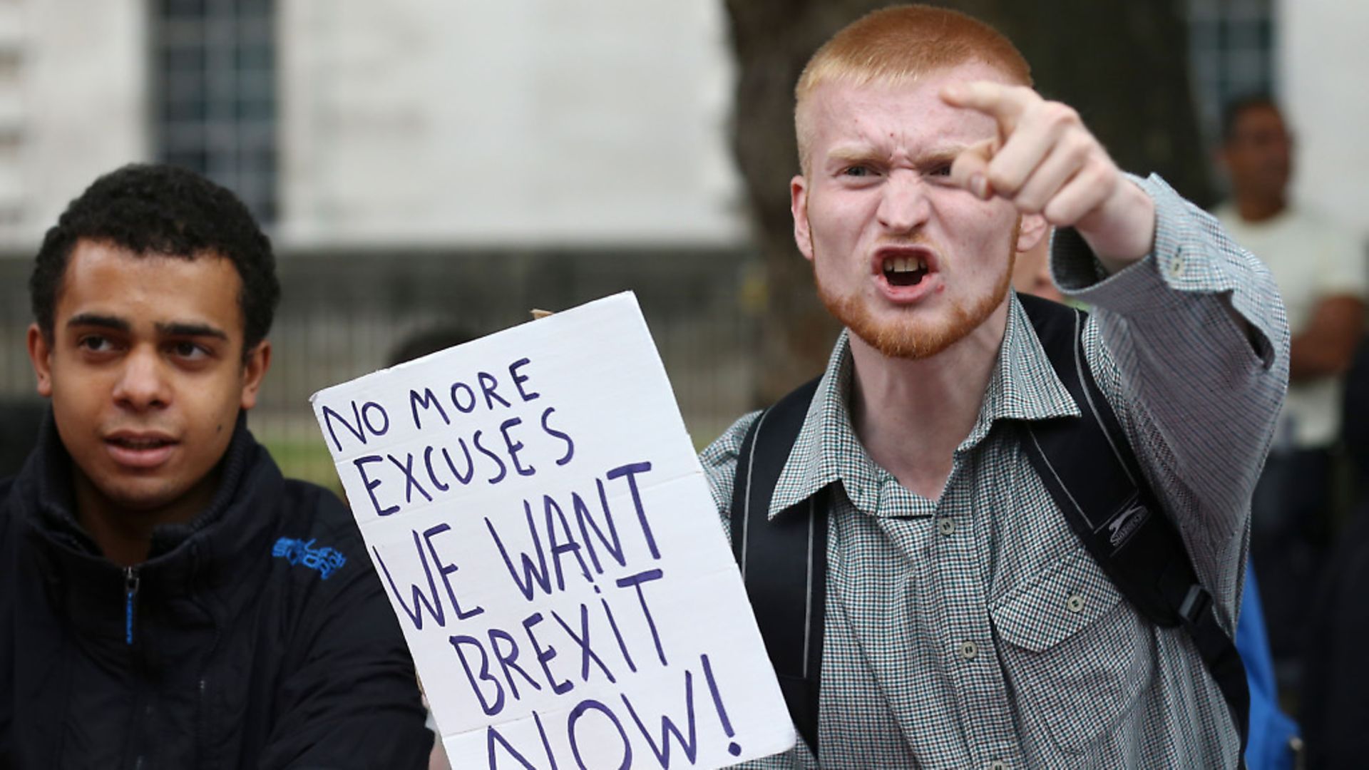 A pro-Brexit protester. Photograph: Justin Tallis/AFP/Getty Images. - Credit: AFP/Getty Images