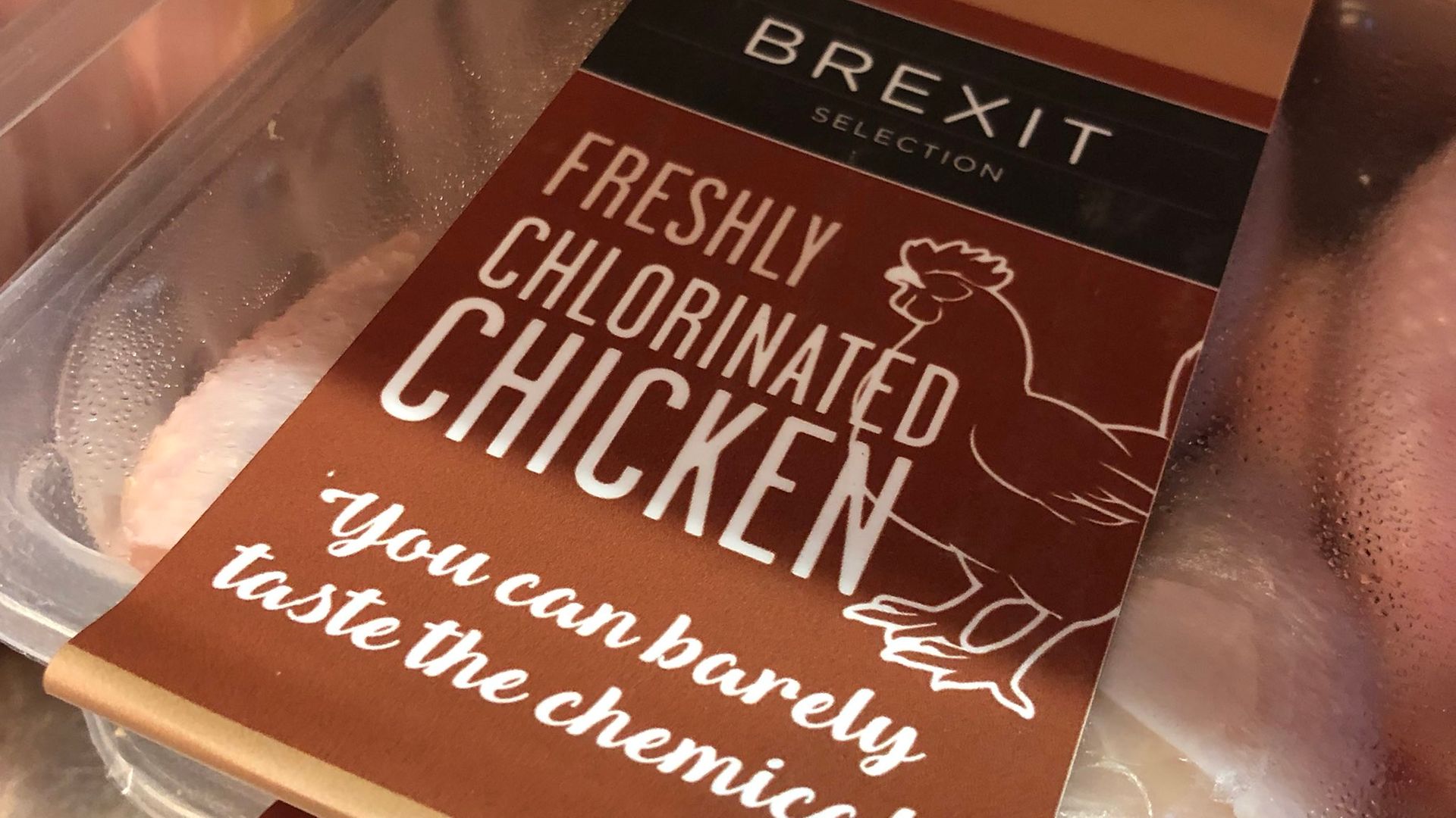 Freshly chlorinated chicken is advertised by the People's Vote campaign in an anti-Brexit campaign. - Credit: Twitter