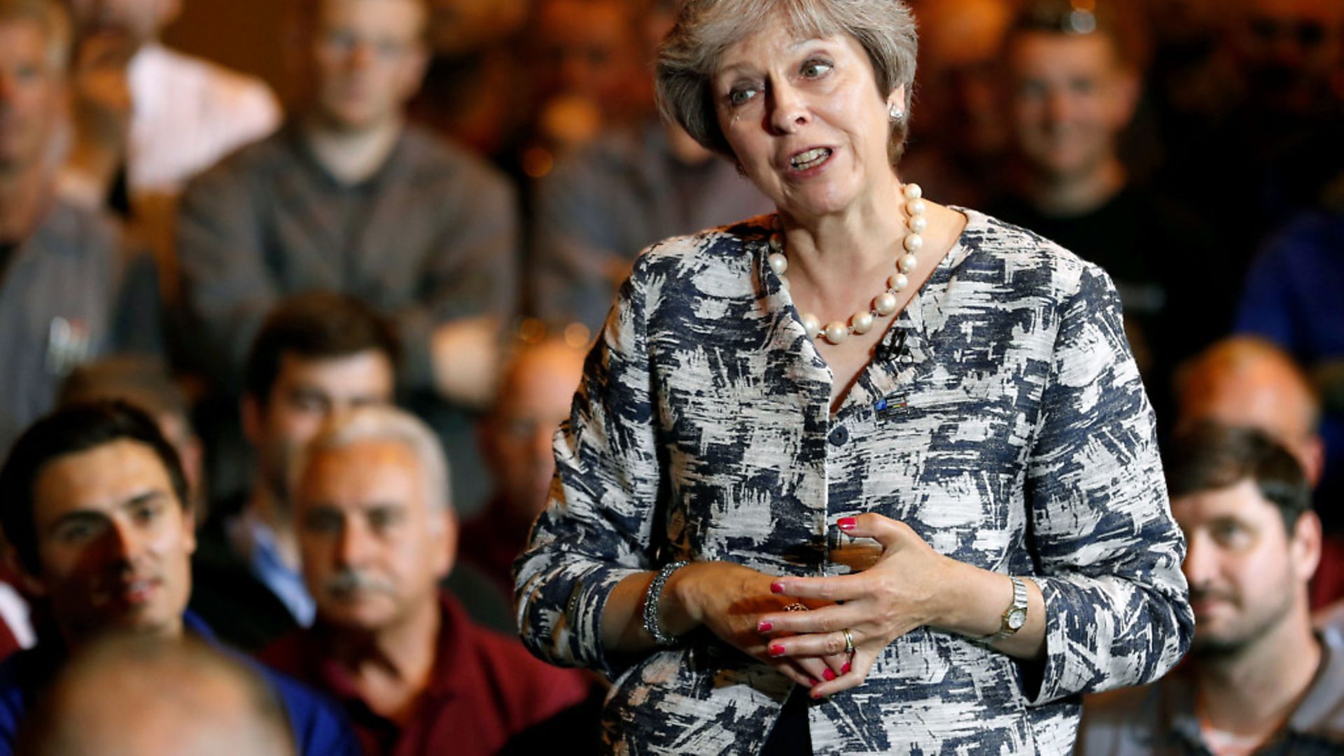 Prime Minister Theresa May visiting the Reece Group's Armstrong Works in Newcastle. Photograph: Russell Cheyne/PA Wire. - Credit: PA