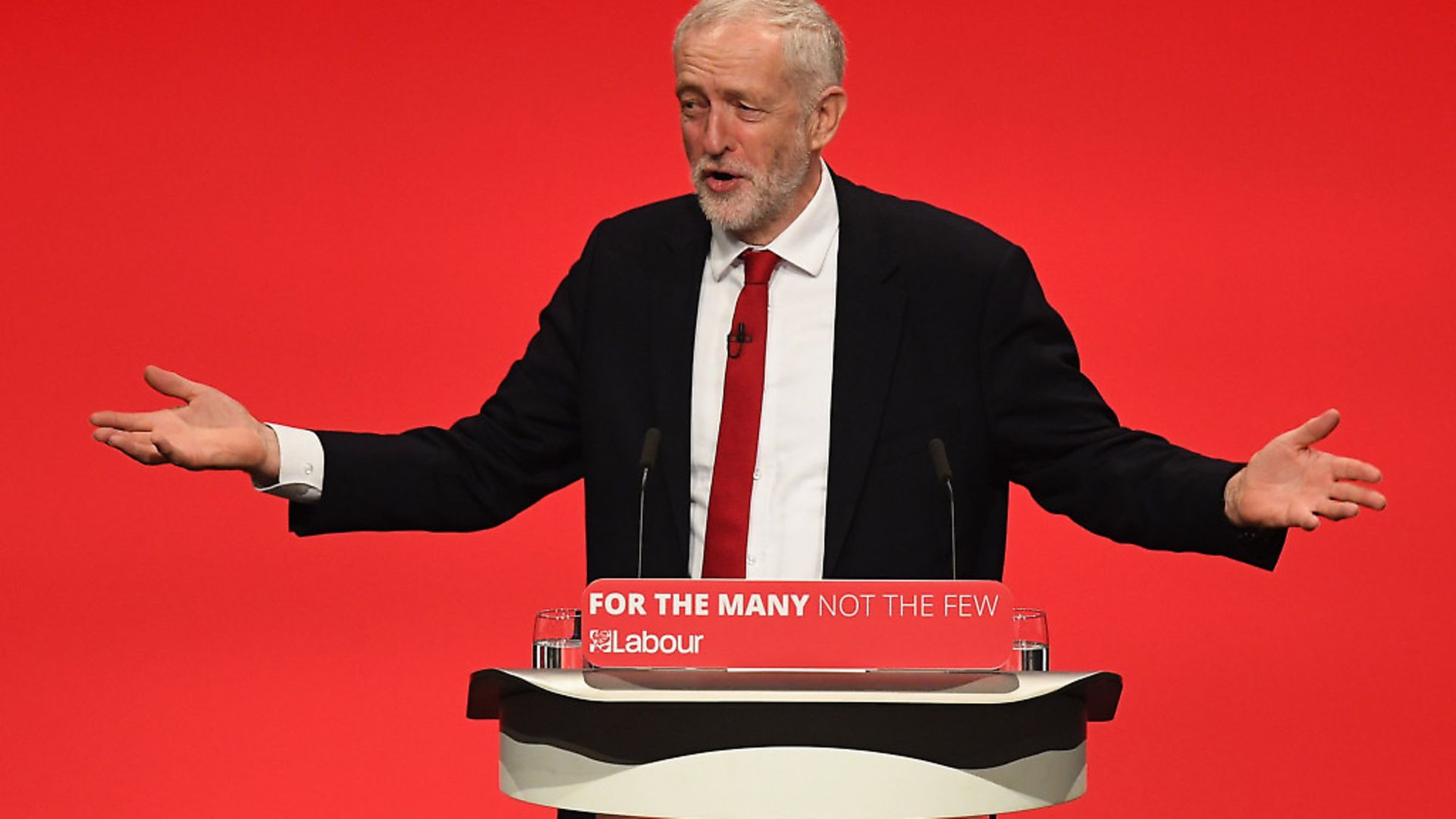 Jeremy Corbyn addresses the party faithful at Labour Party conference 2017. Photo by Leon Neal/Getty Images. - Credit: Getty Images