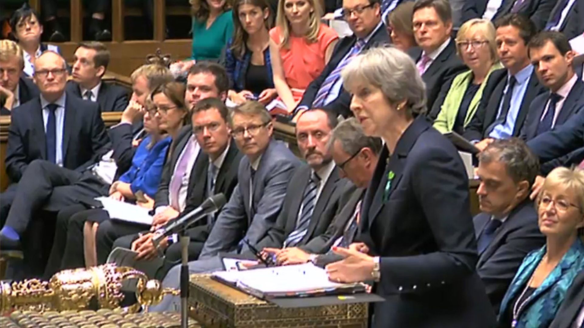 Prime Minister Theresa May speaks during Prime Minister's Questions. Photograph: PA - Credit: PA Wire/PA Images