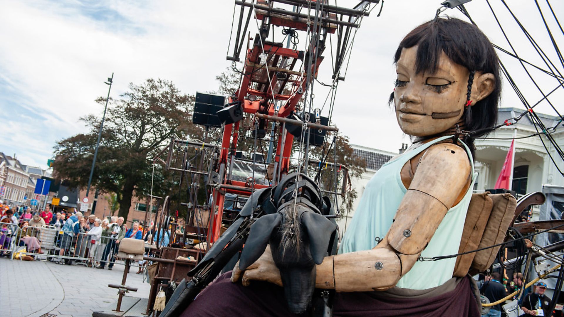 An animated marionette of French street theatre company Royal de Luxe parades through the streets in the European Capital of Culture 2018, Leeuwarden, The Netherlands (Photo by Romy Arroyo Fernandez/NurPhoto via Getty Images) - Credit: NurPhoto via Getty Images