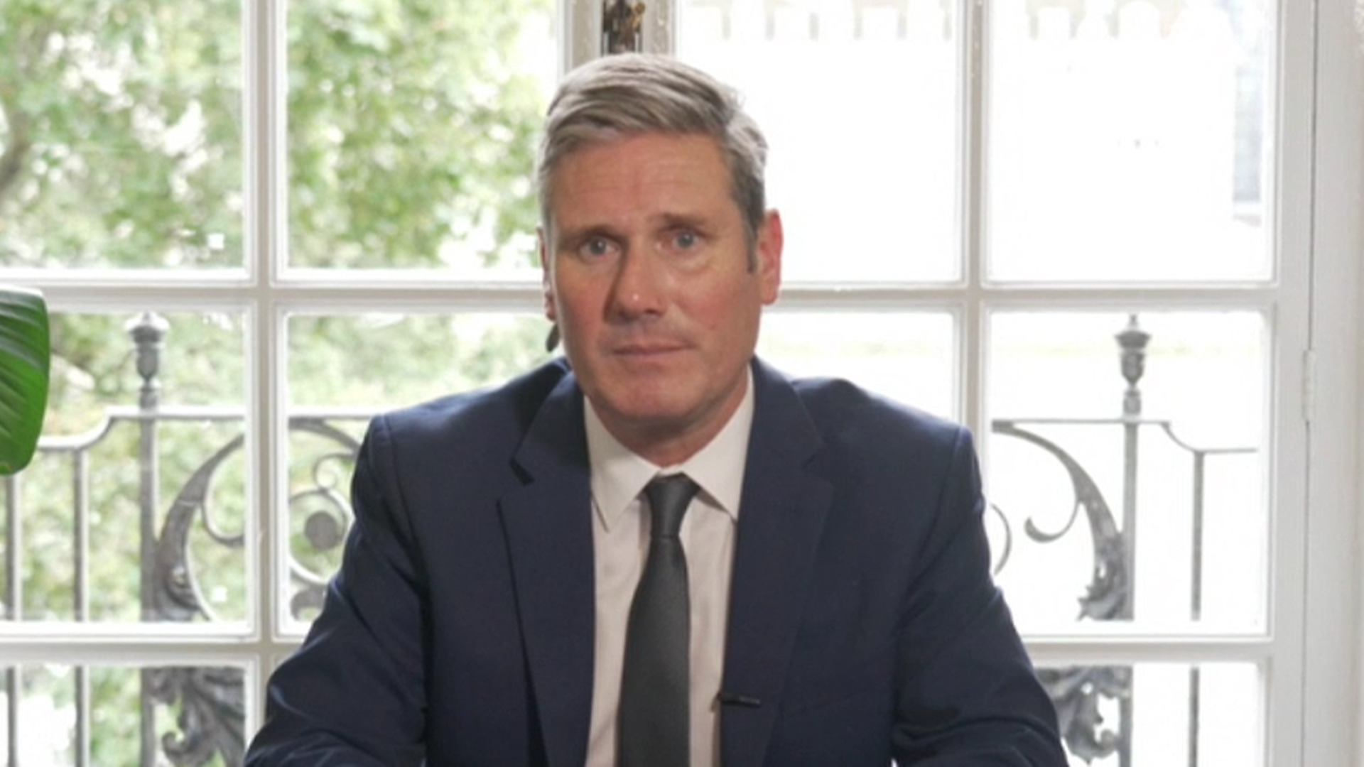Keir Starmer addresses the nation in a televised address - Credit: BBC