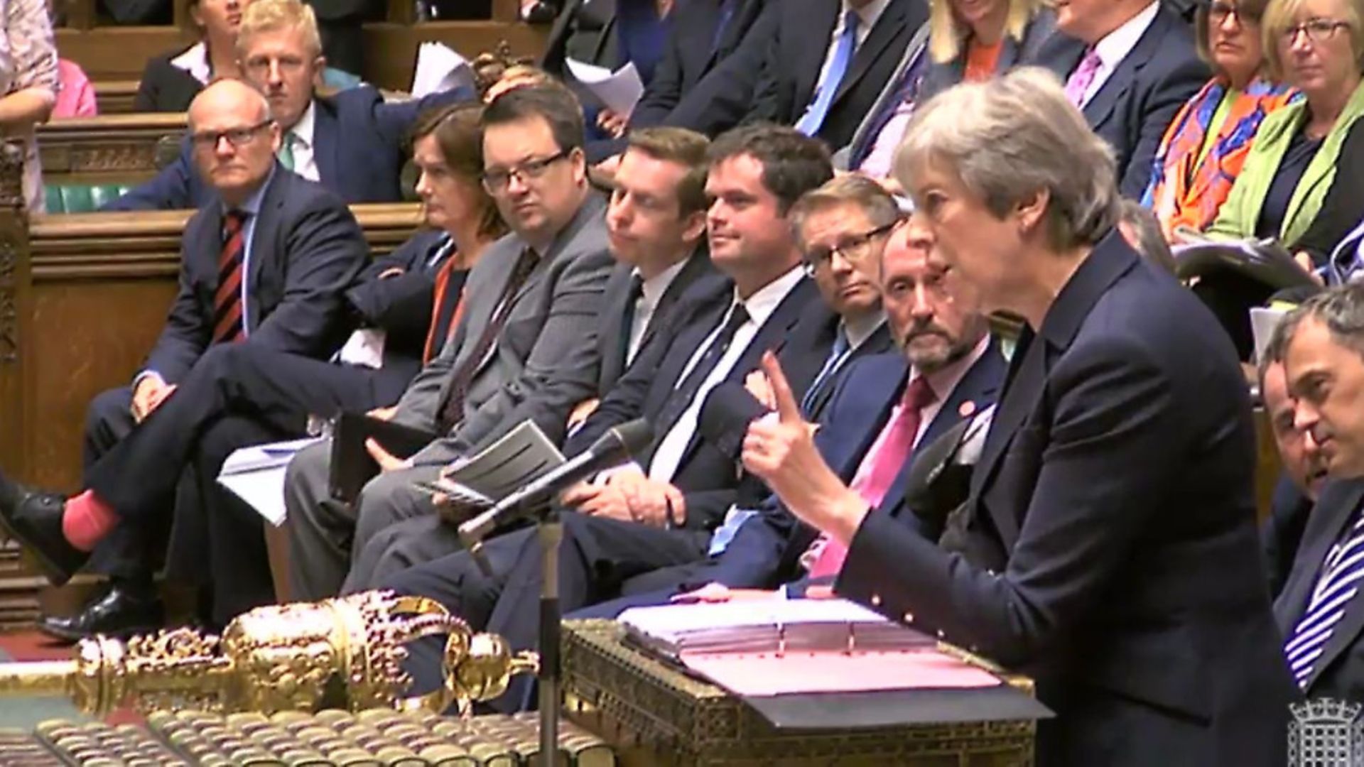 Theresa May speaks in the House of Commons. Photograph: PA - Credit: PA Wire/PA Images