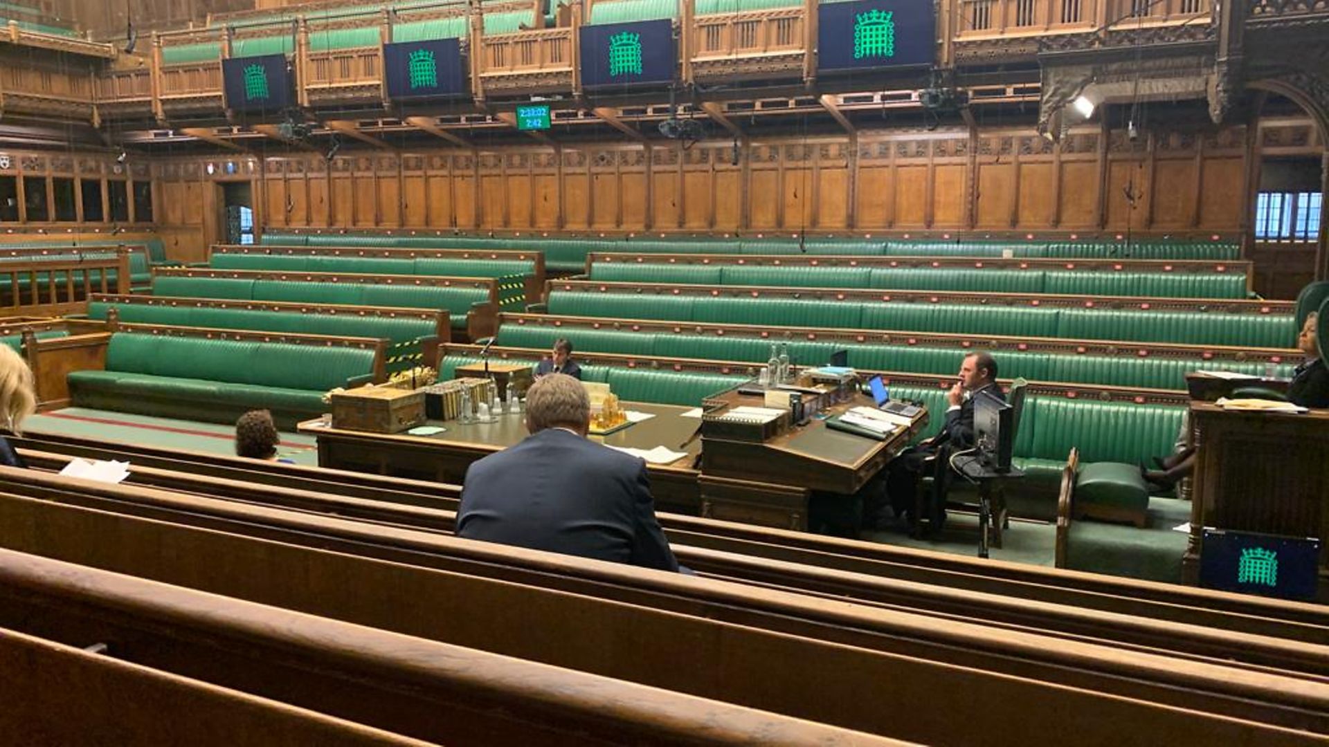 An absence of MPs in the House of Commons chamber - Credit: Alex Davies-Jones/Twitter