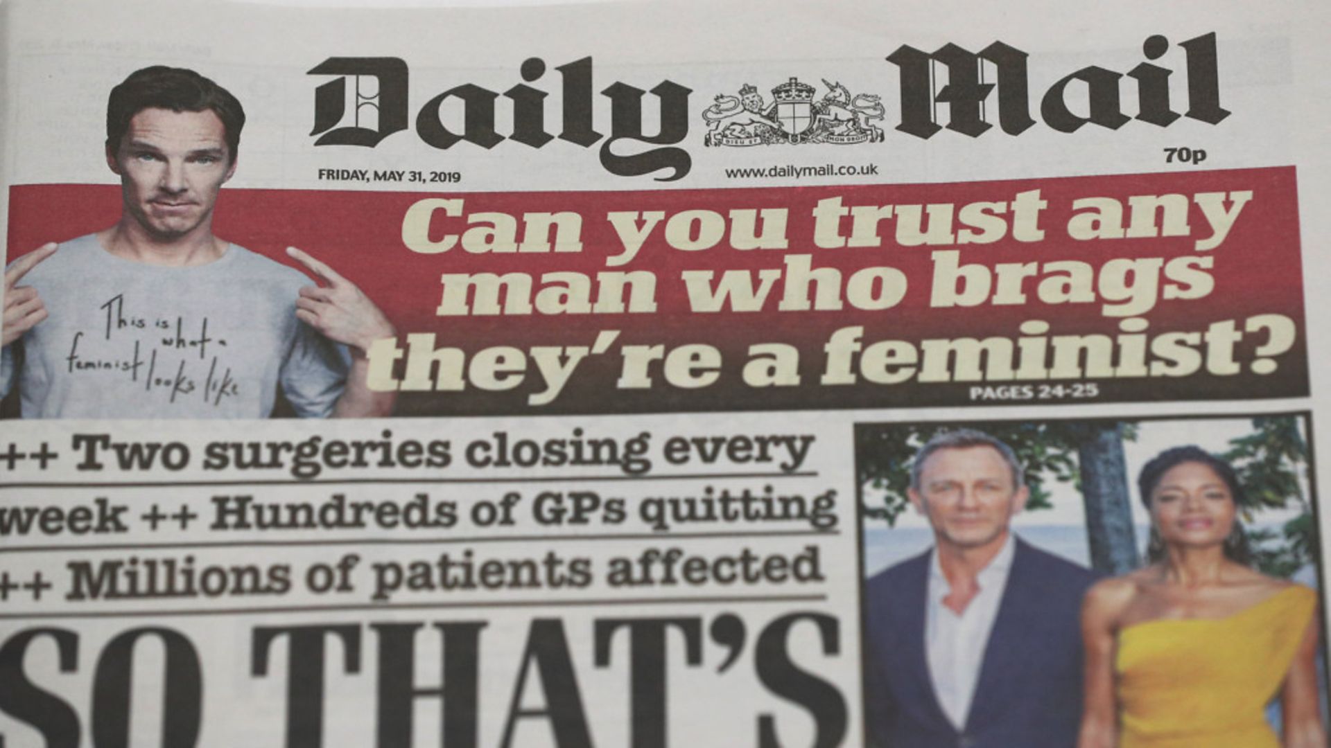 A masthead for a former edition of the Daily Mail. - Credit: PA