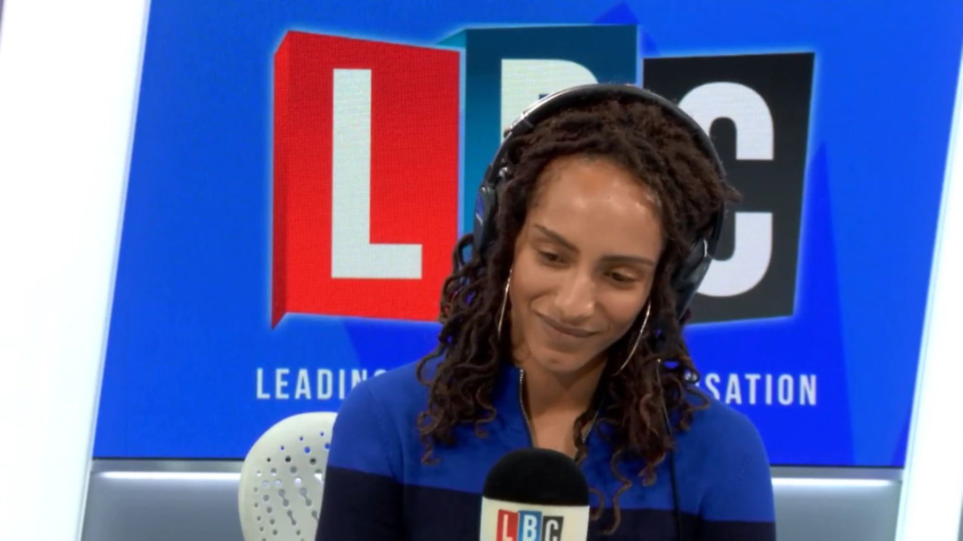 LBC Radio presenter Afua Hirsch reacted angry after caller David claimed you dont value being British. Photograph: LBC Radio. - Credit: Archant