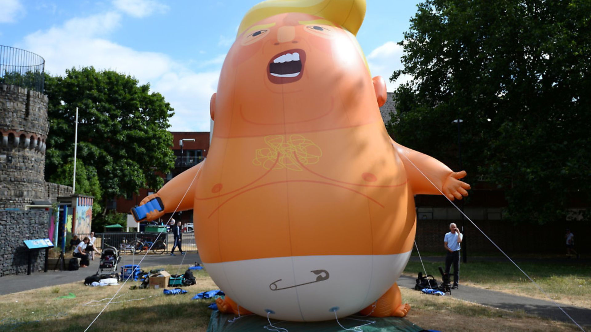 The Trump Baby Blimp was flown as the US president arrived in London. Photograph: Kirsty O'Connor/PA. - Credit: PA Wire/PA Images