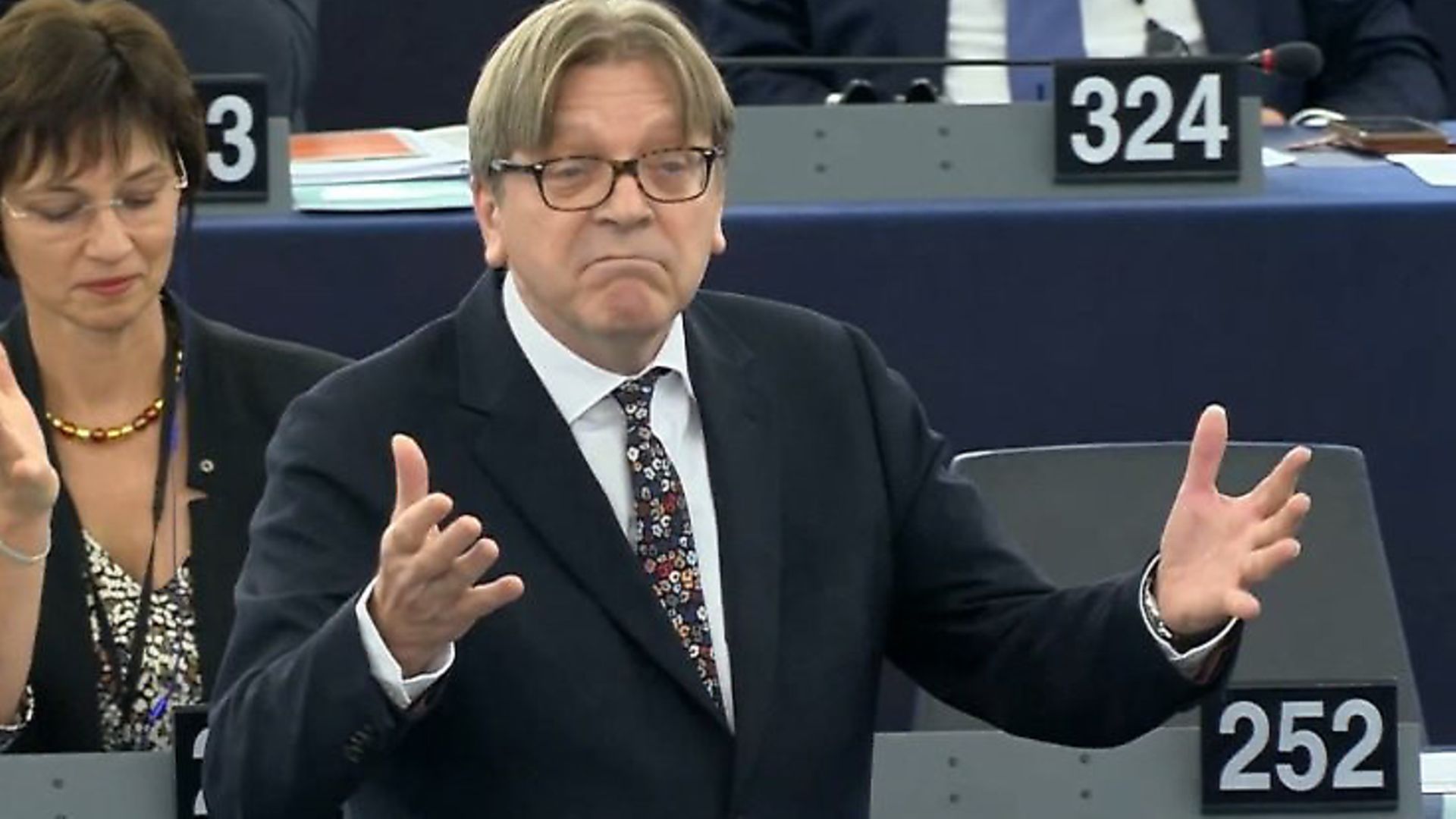 Guy Verhofstadt in the European parliament. Photograph: European parliament. - Credit: Archant