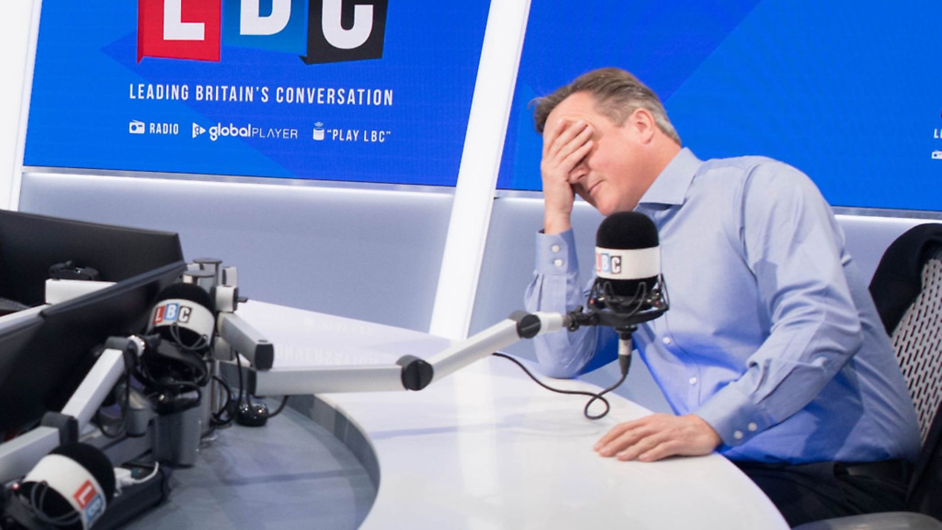 Former prime minister David Cameron during a radio interview. Photograph: Stefan Rousseau/PA. - Credit: PA Wire/PA Images