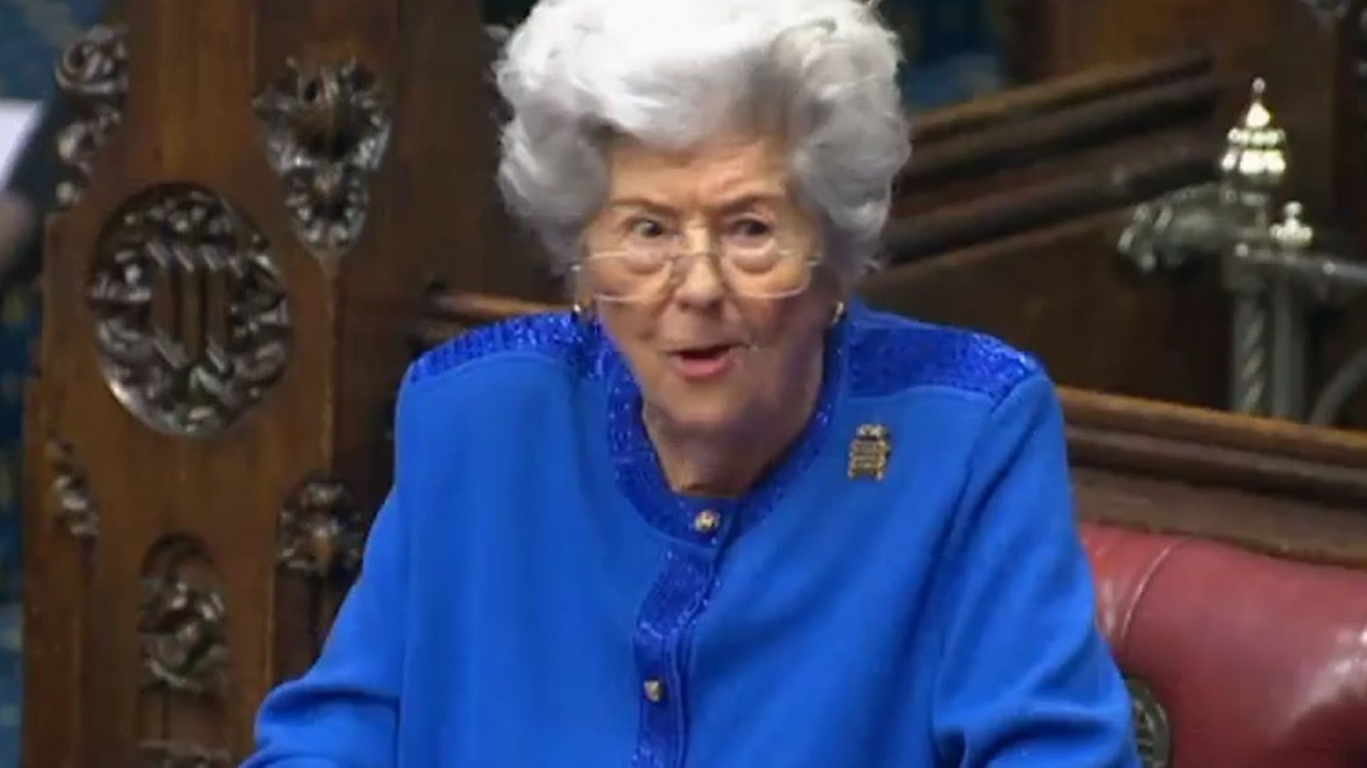 Betty Boothroyd in the House of Lords - Credit: Parliament Live