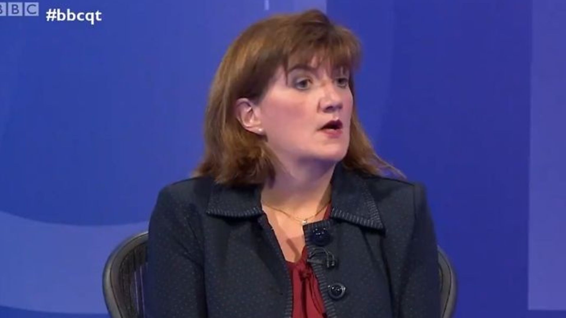 Nicky Morgan on Question Time - Credit: Twitter