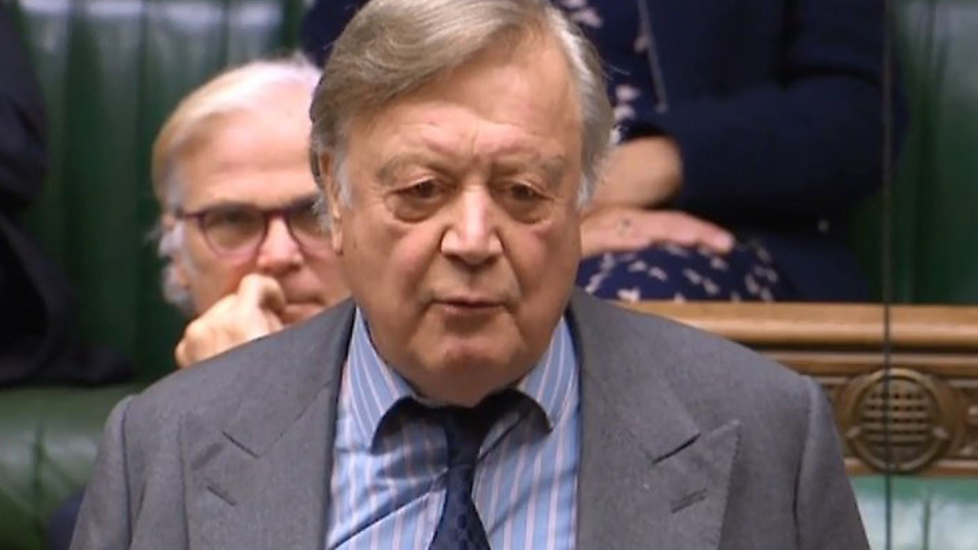 Ken Clarke in the House of Commons. Photograph: Parliament TV. - Credit: Archant