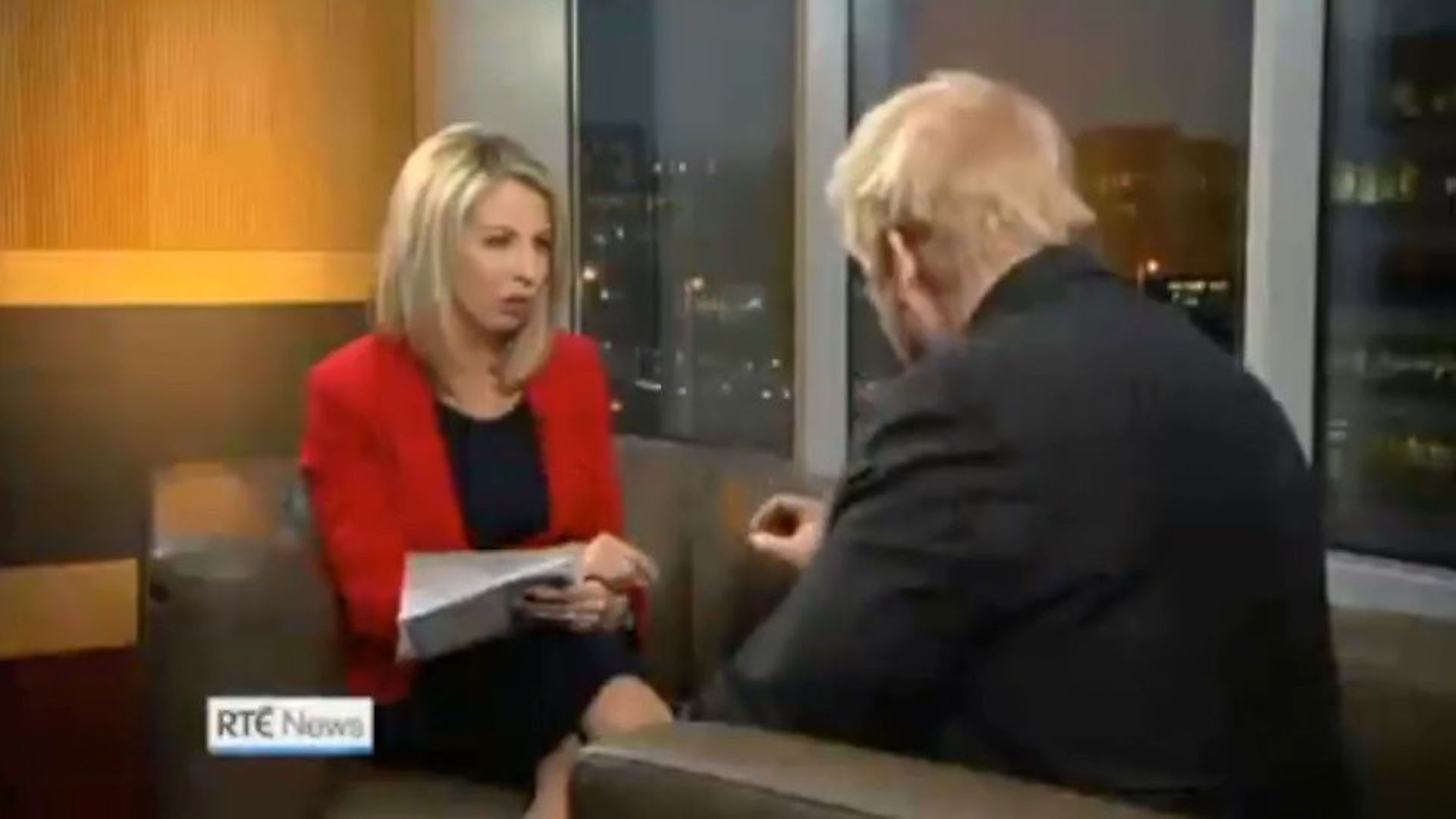 Boris Johnson resorts to talking about CHEESE in answer to question on Irish backstop. Photograph: RTE. - Credit: Archant