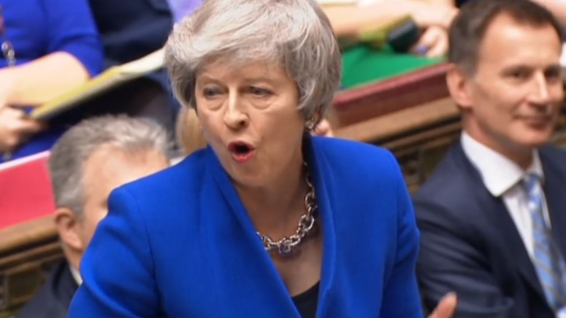 Theresa May speaking at prime minister's questions in the House of Commons - Credit: Parliament