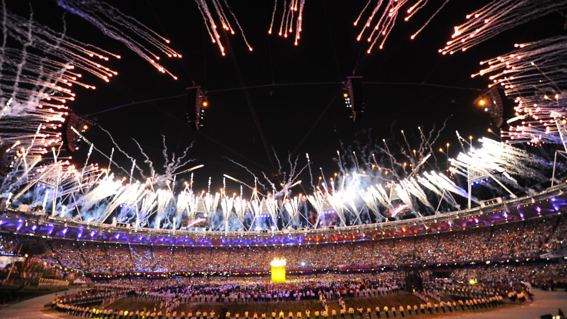 Fireworks during the London Olympic Games 2012 Opening Ceremony at the Olympic Stadium. Picture: ABACA/PA Images - Credit: ABACA/PA Images