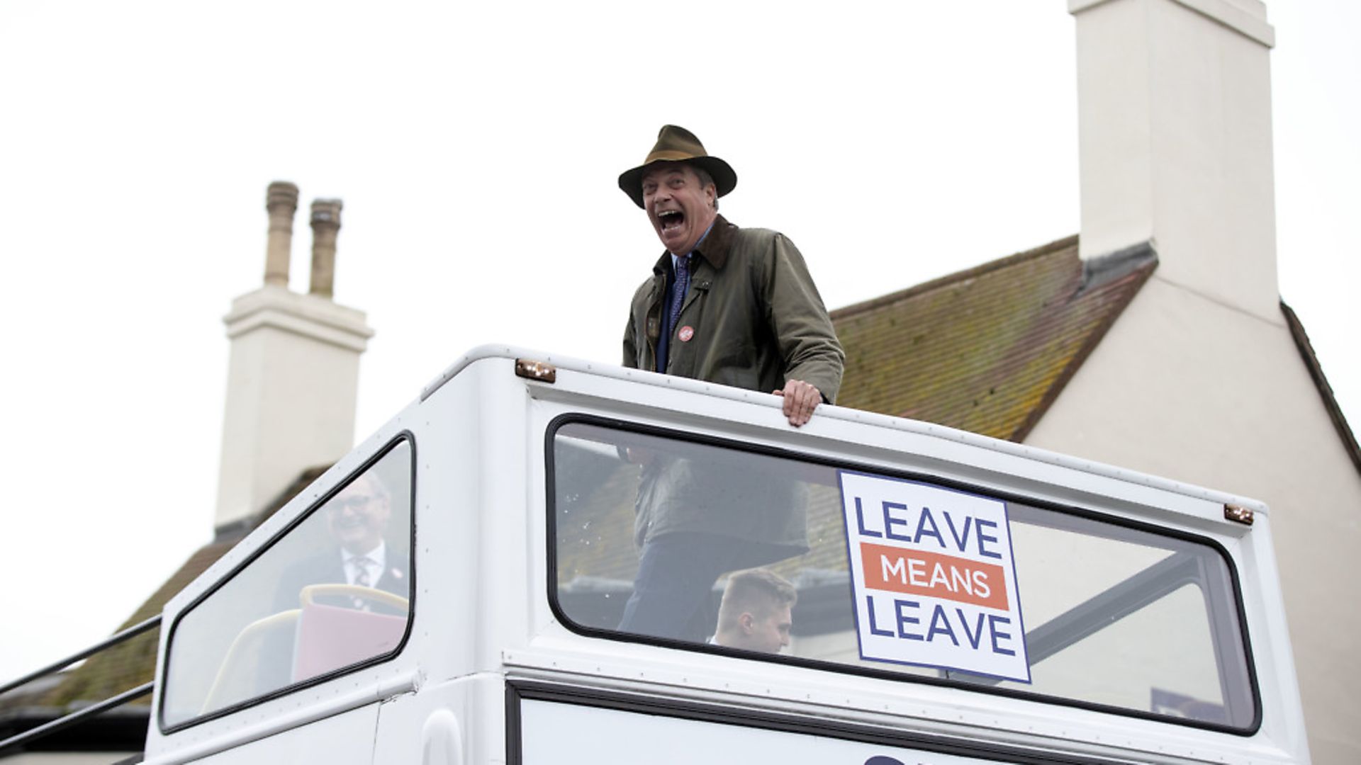 Nigel Farage in Dorset during a Leave Means Leave event. Photograph: Steve Parsons/PA. - Credit: PA Wire/PA Images