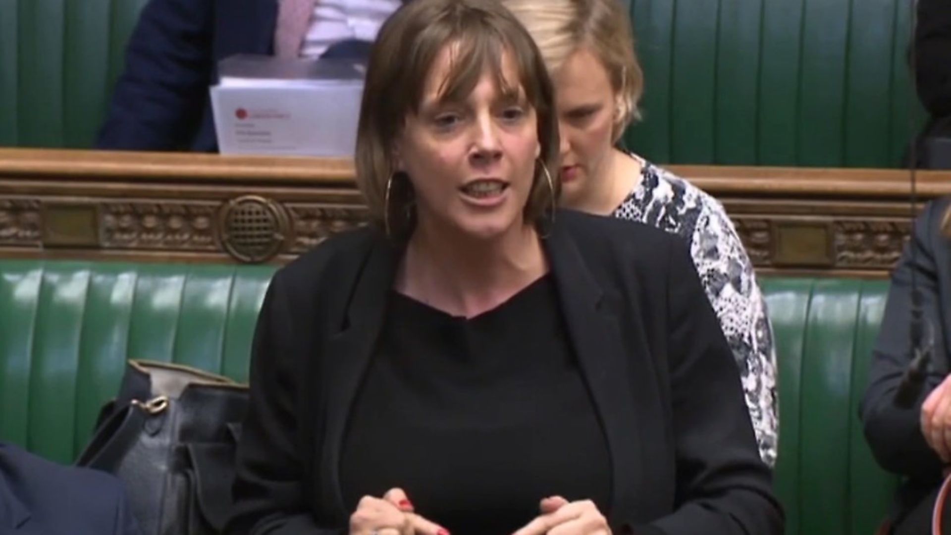 MP Jess Phillips delivers a passionate speech in the House of Commons. Photograph: House of Commons. - Credit: Archant