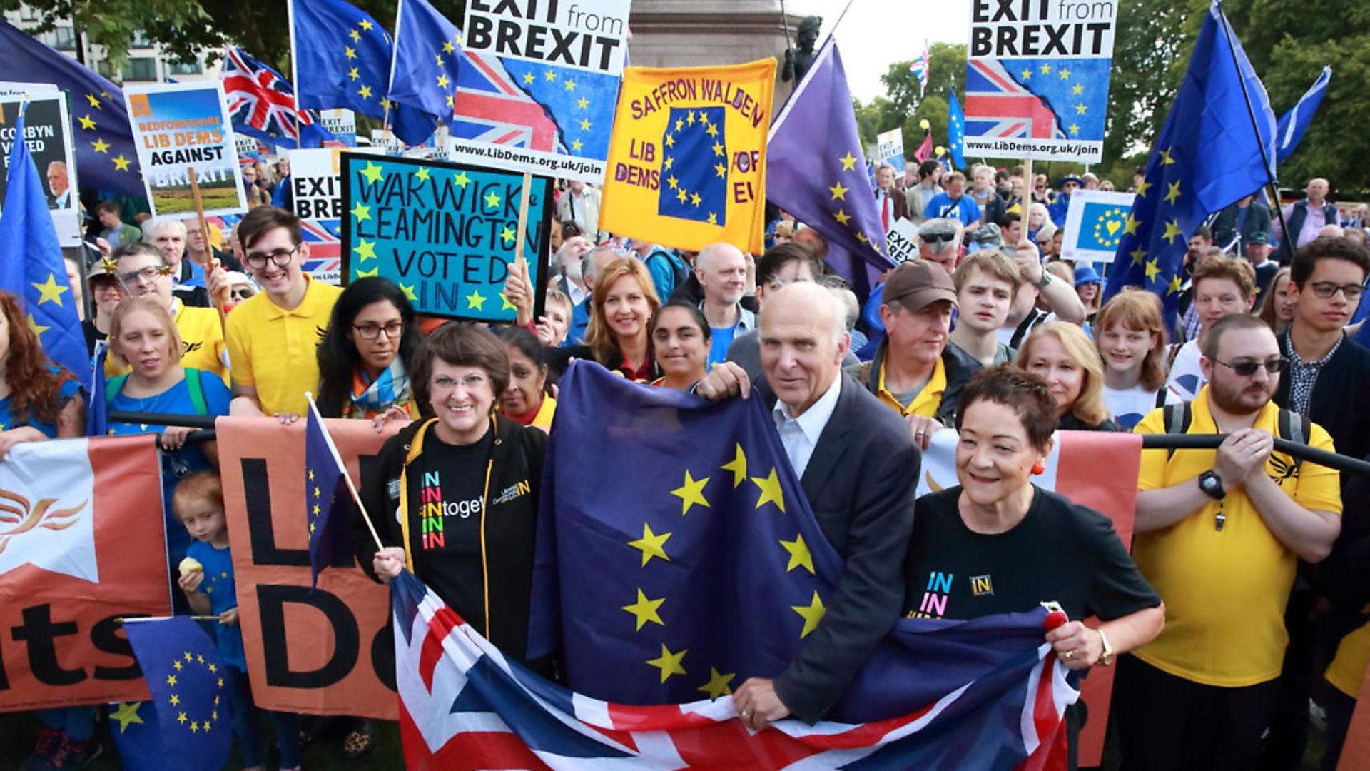 Sir Vince Cable with Liberal Democrats campaigners fighting for an 'Exit from Brexit'. Photograph: Lib Dems. - Credit: Archant