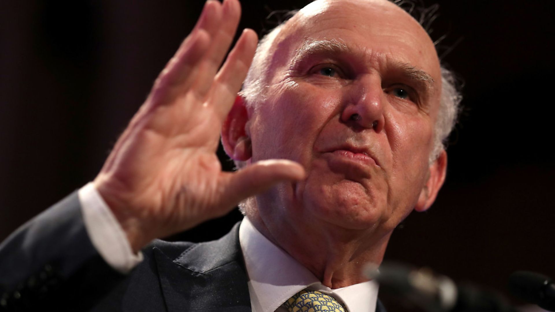 Liberal Democrat leader Vince Cable speaking at the Scottish Liberal Democrat conference. Photograph: Andrew Milligan/PA Wire. - Credit: PA
