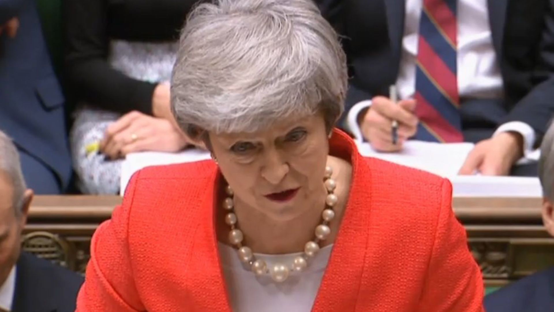Prime minister Theresa May at PMQs in the House of Commons Pic: Parliament - Credit: Parliament