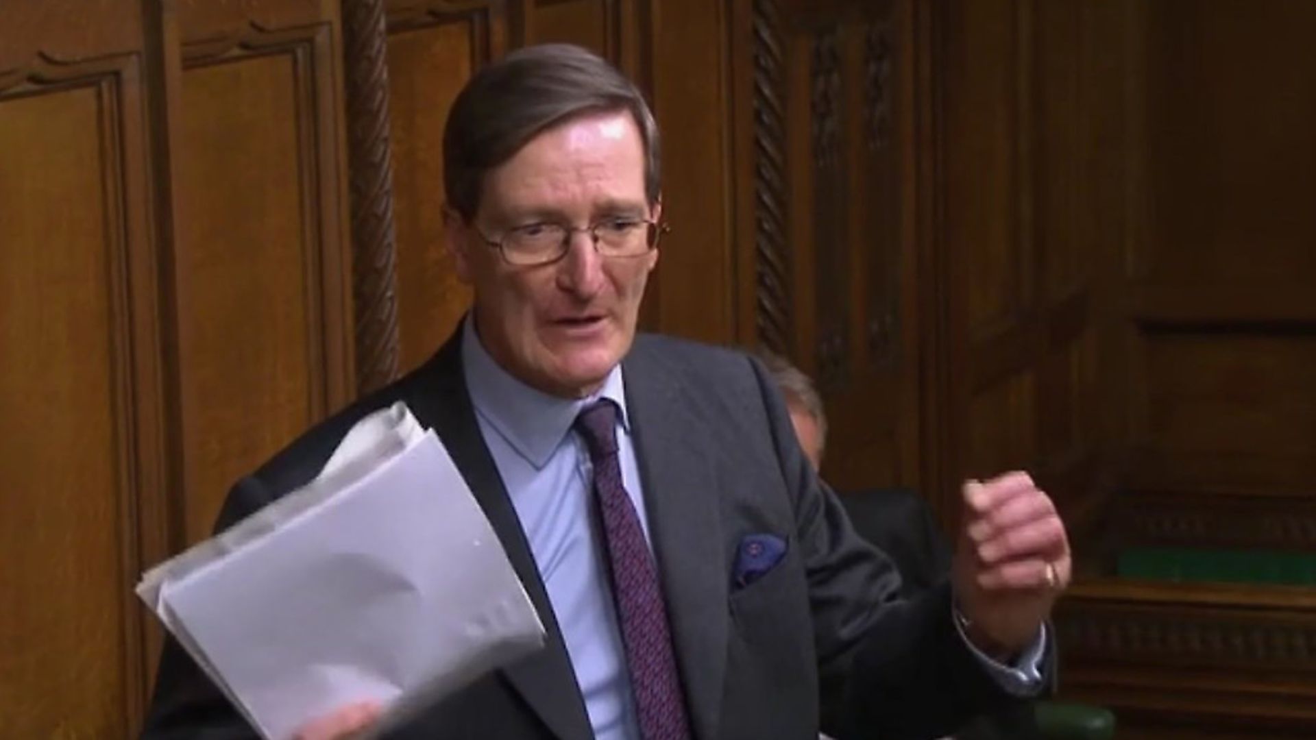 Dominic Grieve in the House of Commons. Photograph: Parliament TV. - Credit: Archant