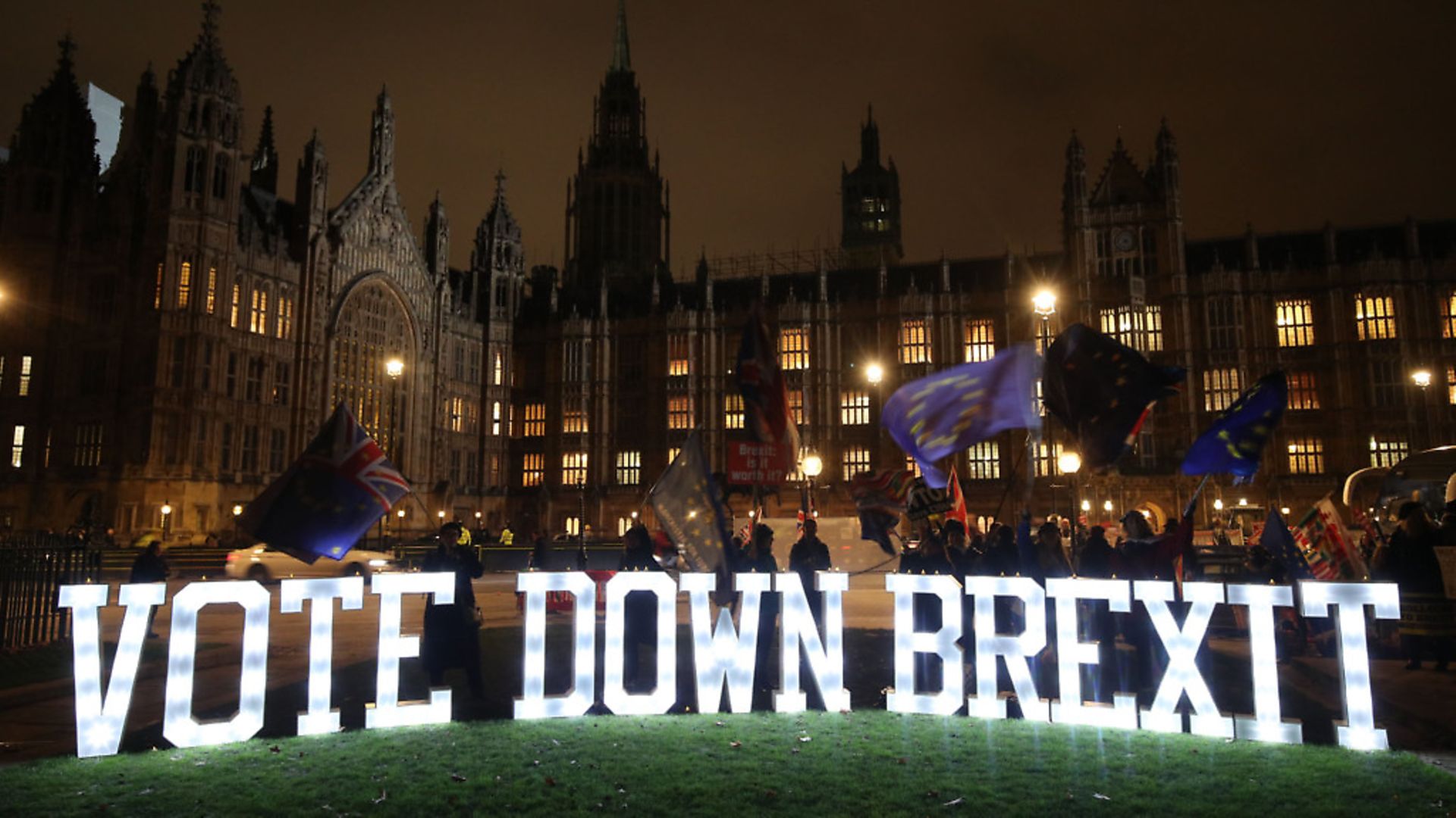An anti-Brexit protest outside the Houses of Parliament. Photograph: Yui Mok/PA. - Credit: PA Wire/PA Images