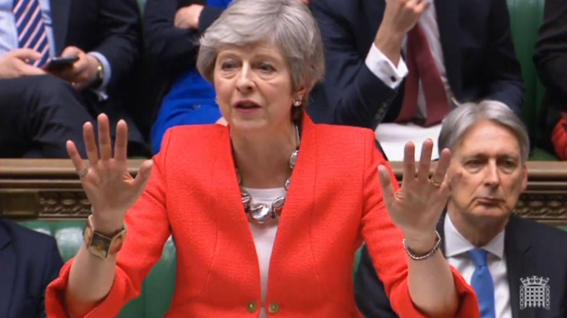 Prime Minister Theresa May speaks during the Brexit debate in the House of Commons. Photograph: House of Commons/PA Wire - Credit: PA