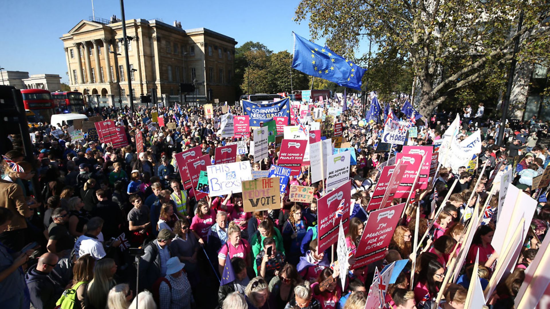 The People's Vote March for the Future in London. Photograph: Yui Mok/PA. - Credit: PA Wire/PA Images