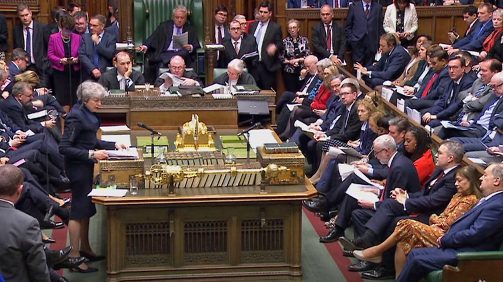 Prime Minister Theresa May speaks during Prime Minister's Questions in the House of Commons. Picture: House of Commons/PA Wire - Credit: PA