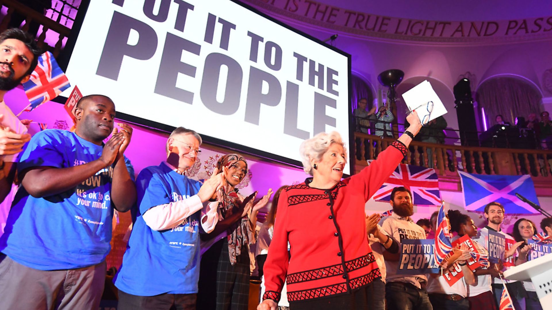 Baroness Betty Boothroyd at a People's Vote Rally. Photograph: Victoria Jones/PA Wire. - Credit: PA