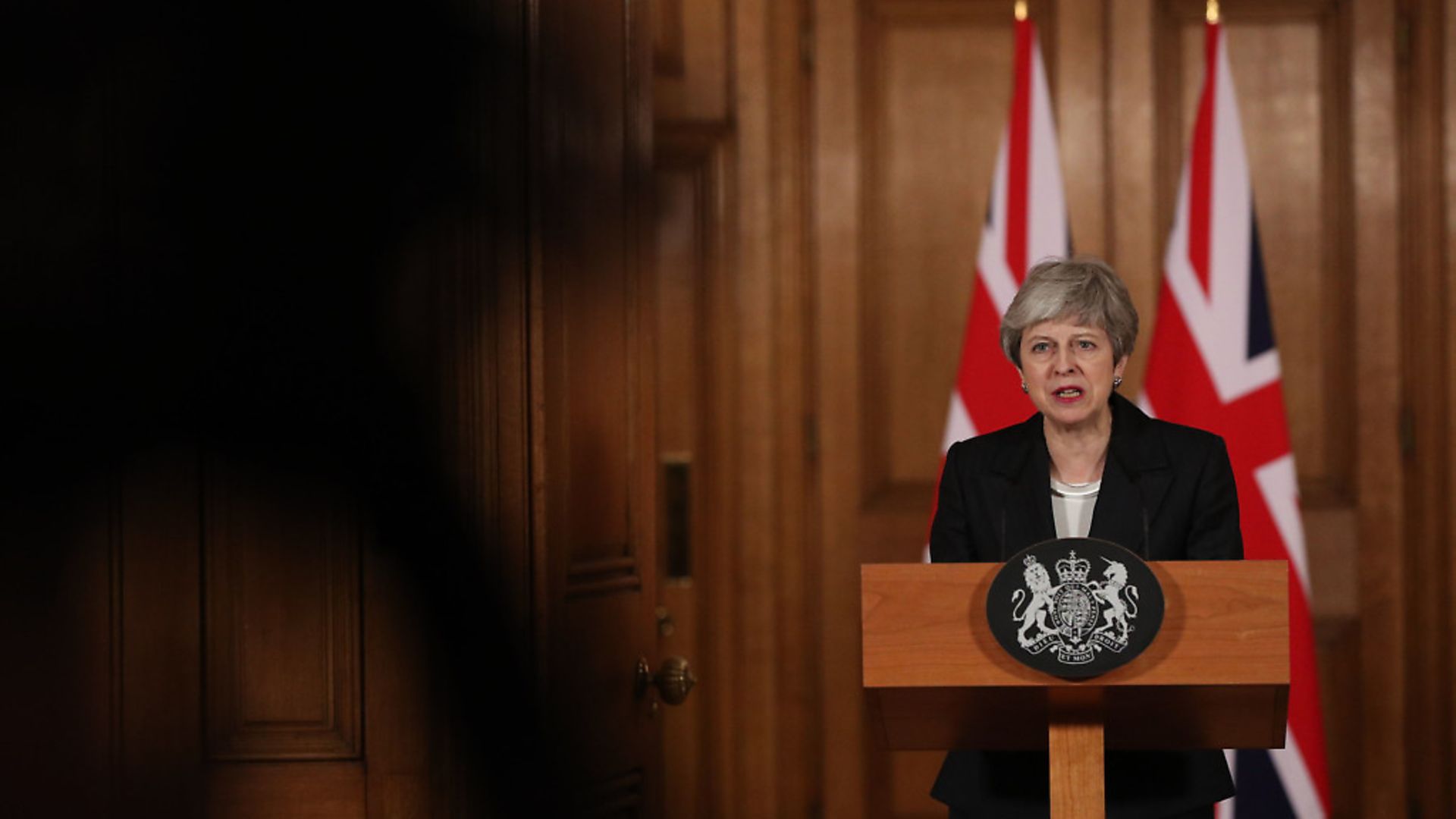 Prime Minister Theresa May making a statement about Brexit in Downing Street. Photograph: Jonathan Brady/PA Wire. - Credit: PA